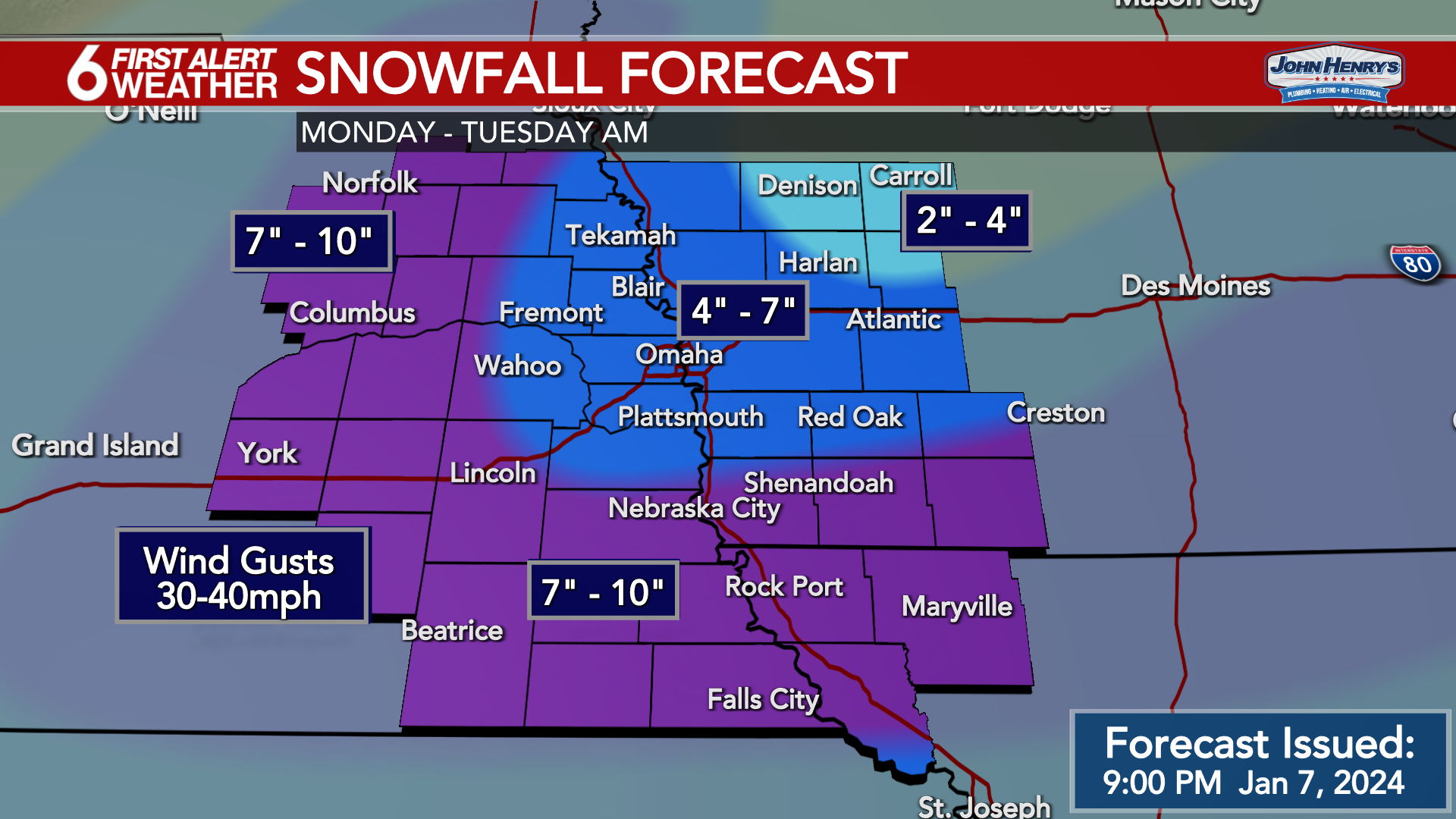 Slushy snow tapering but more Tuesday; January temps later this week