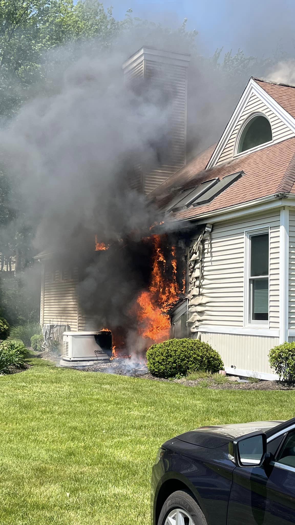 Fire crews battle blaze at Summerfield Gardens in Shelton