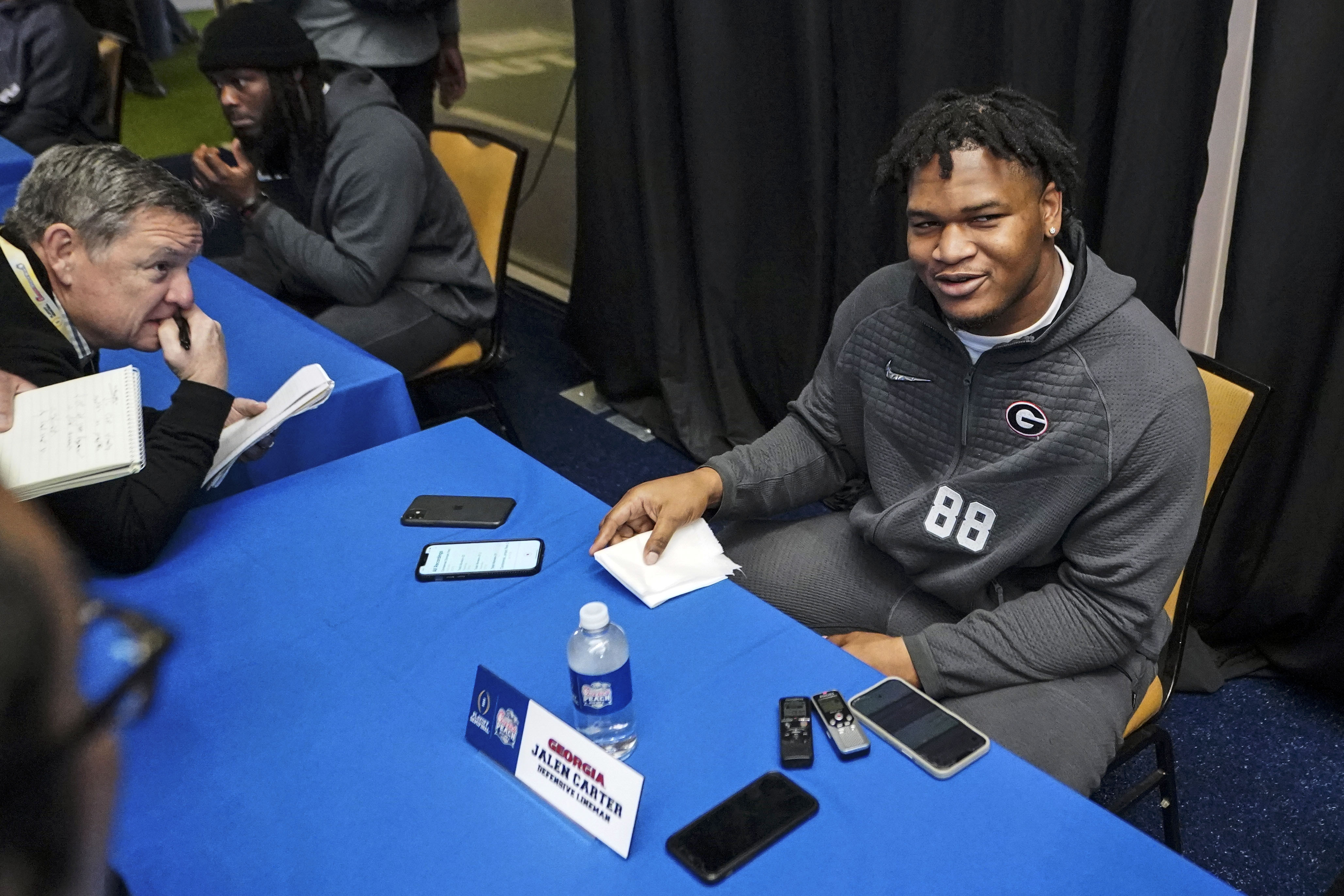 Bulldogs DL Jalen Carter talks to Atlanta News First