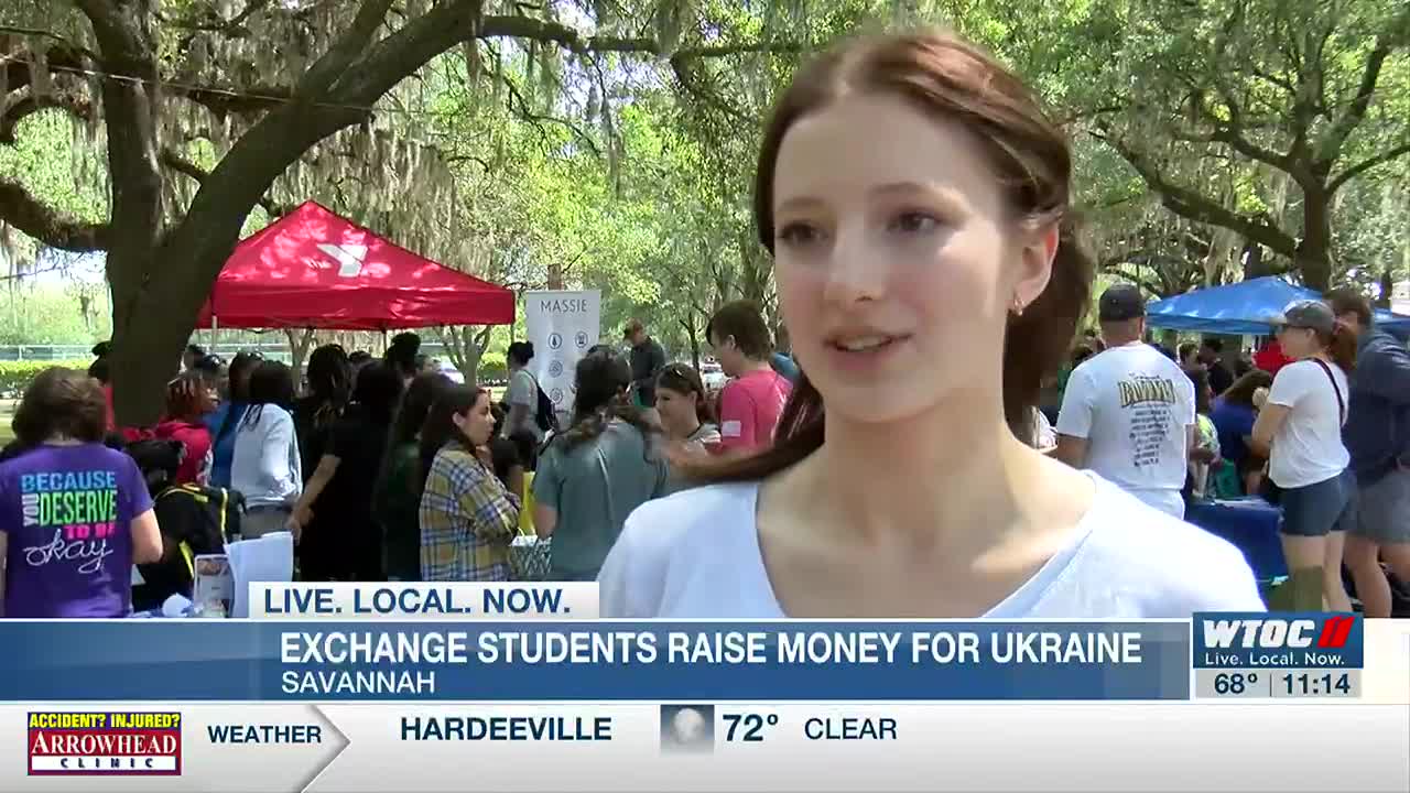 Foreign Exchange Students In Savannah Help Raise Money For Ukraine