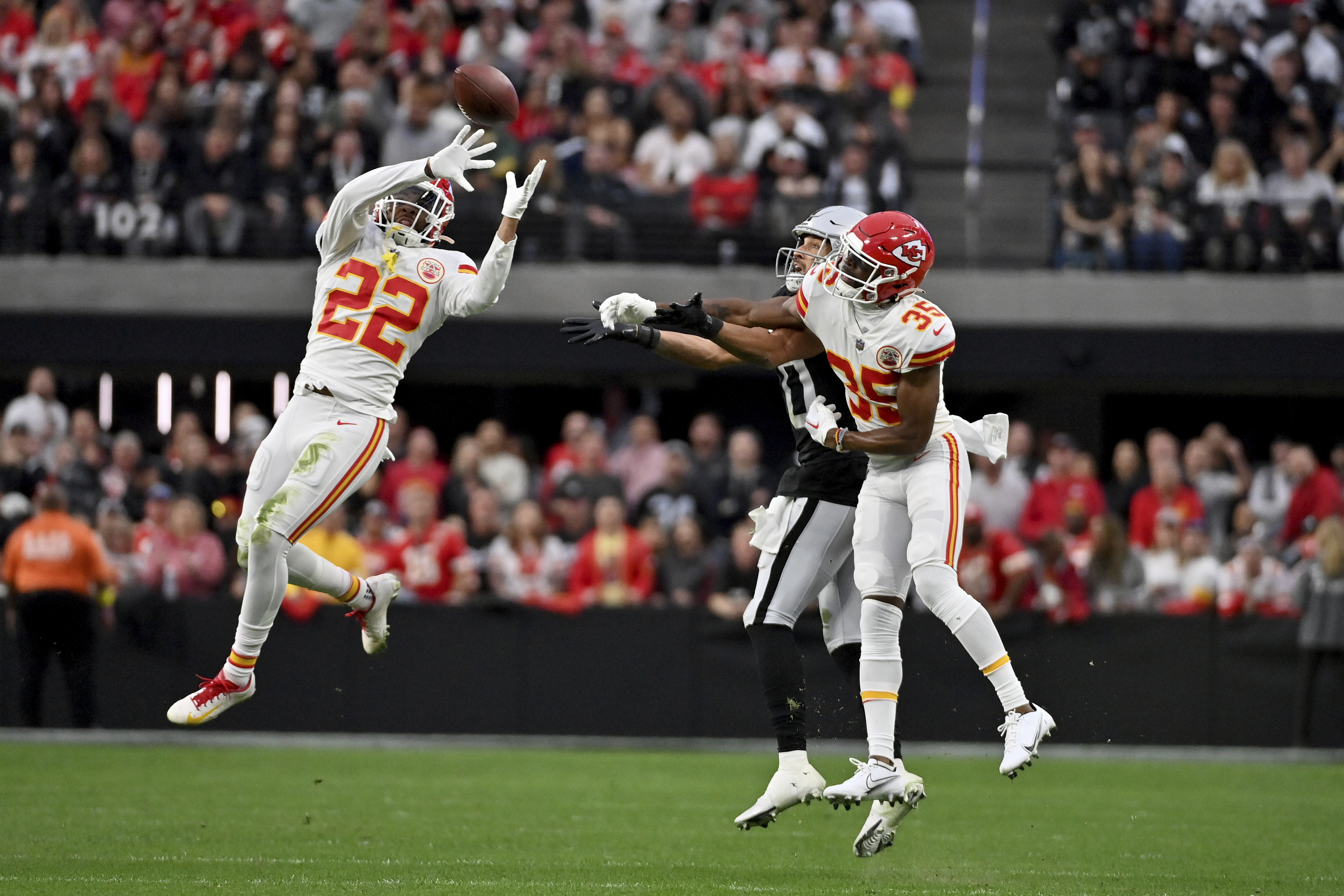 Kansas City Chiefs safety Juan Thornhill during pre-game warmups