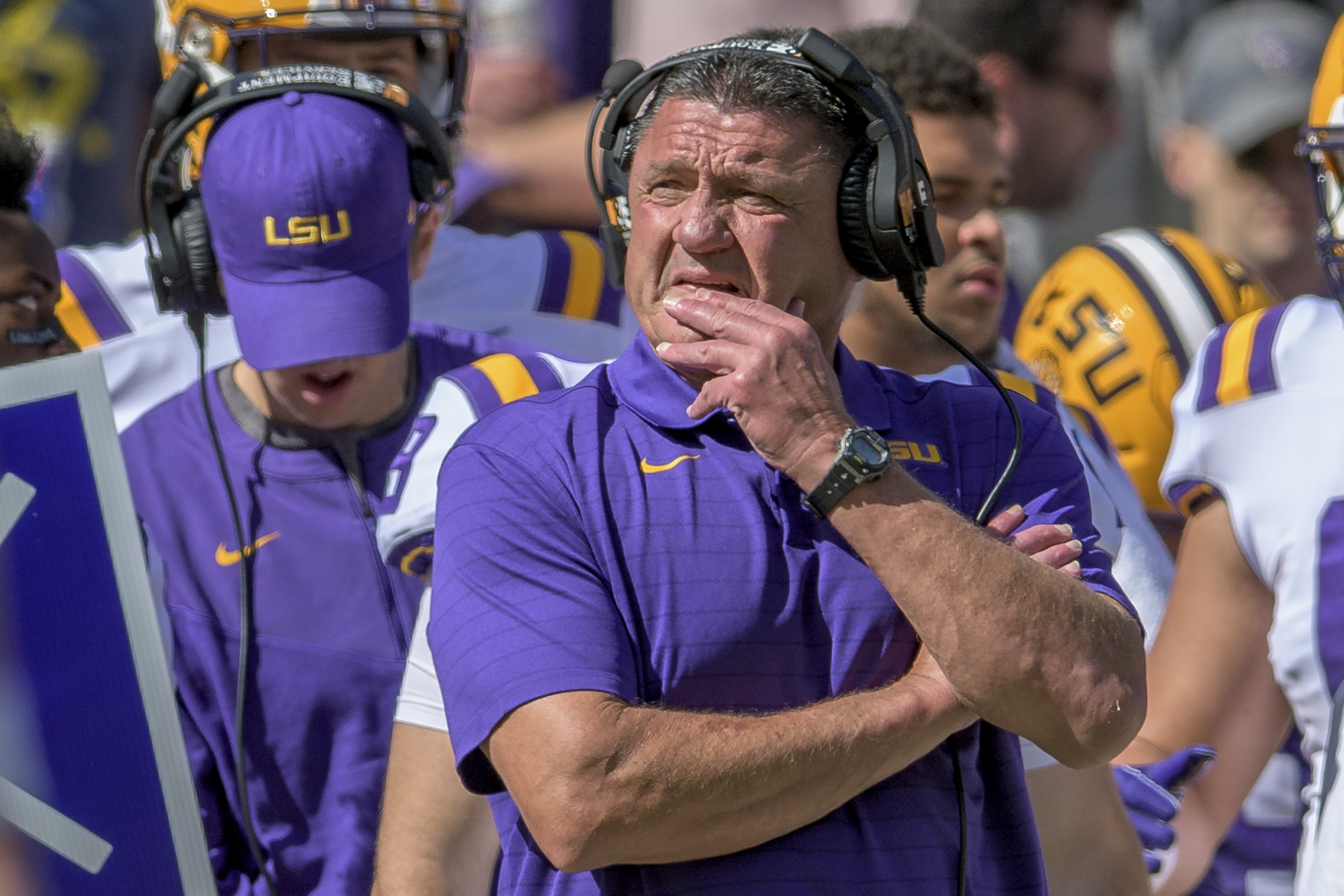 LSU Football på X: Mrs. Kelly Orgeron's special guest for today's