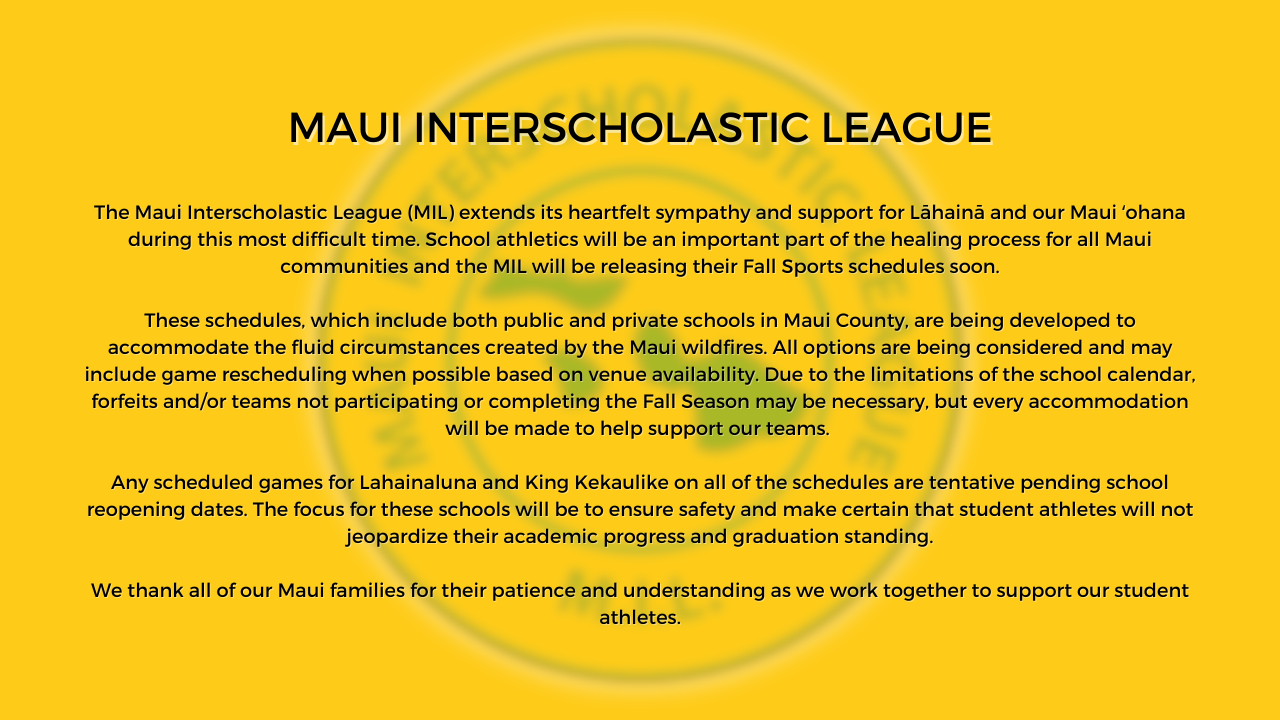 Lahaina community member voices opinion on fall sports as MIL grapples with  safe restart plan