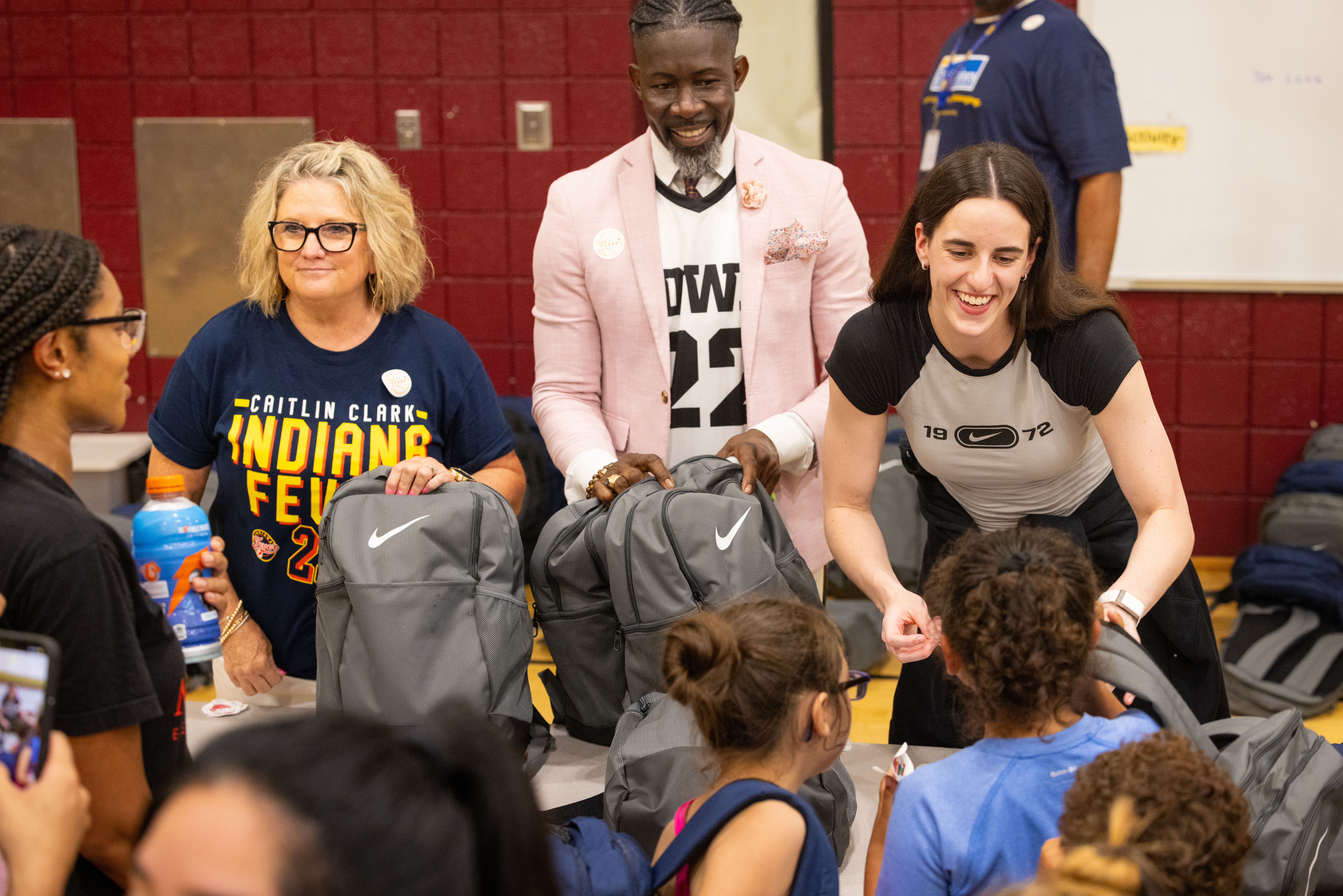 Caitlin Clark back-to-school event
