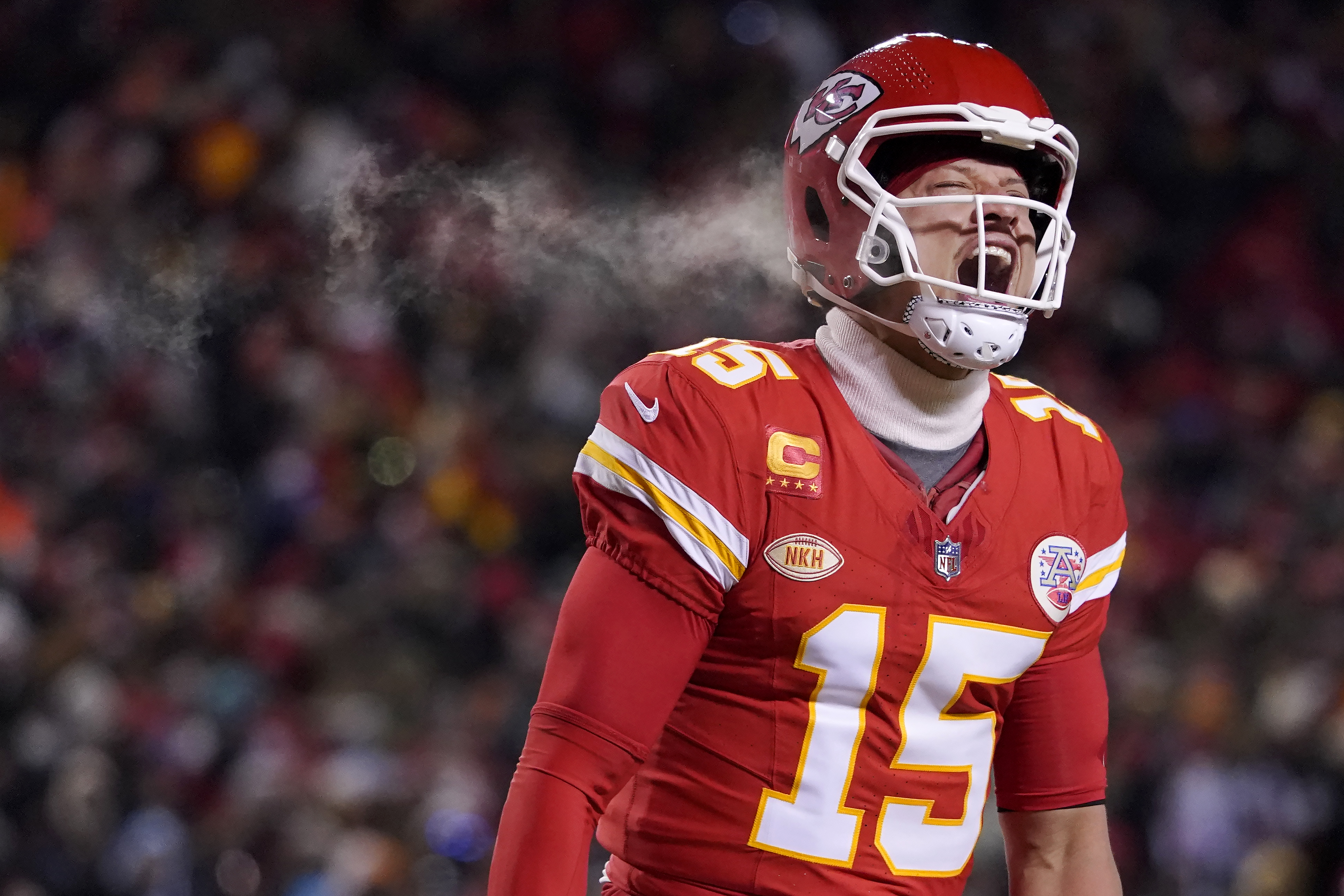 Patrick Mahomes leads Chiefs to playoff win over Miami in near