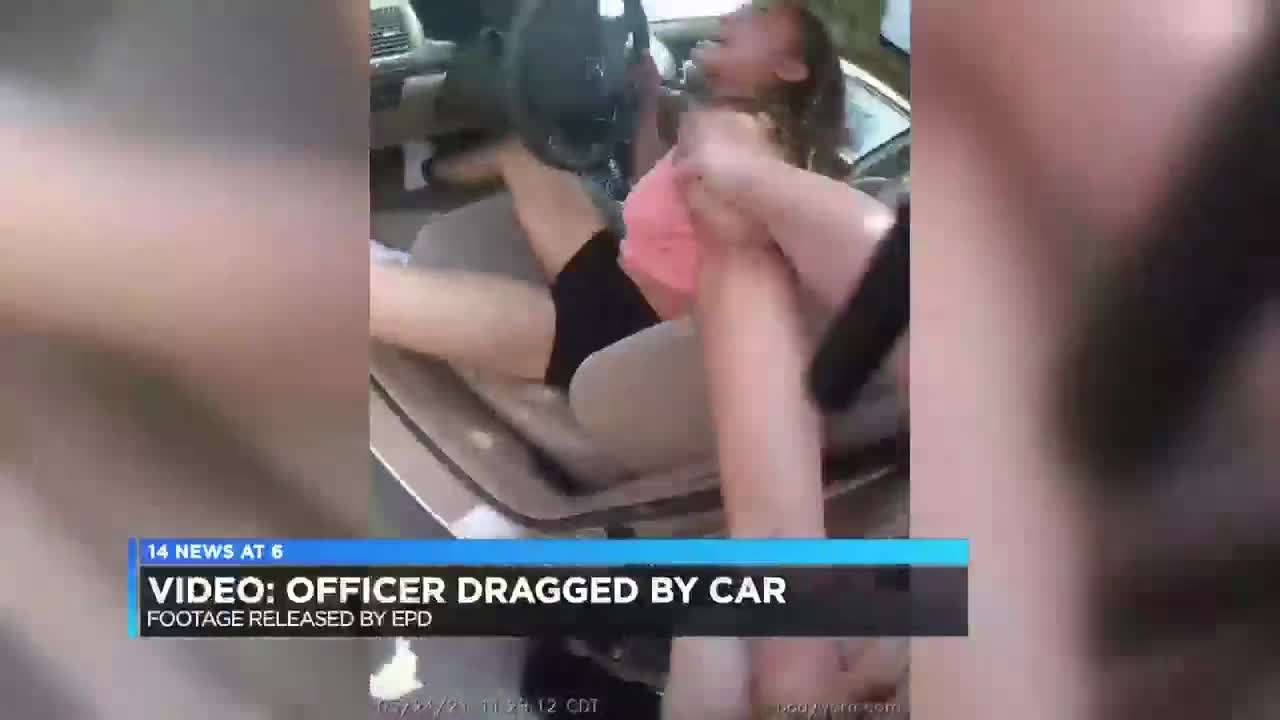 EPD releases body camera video of officer dragged