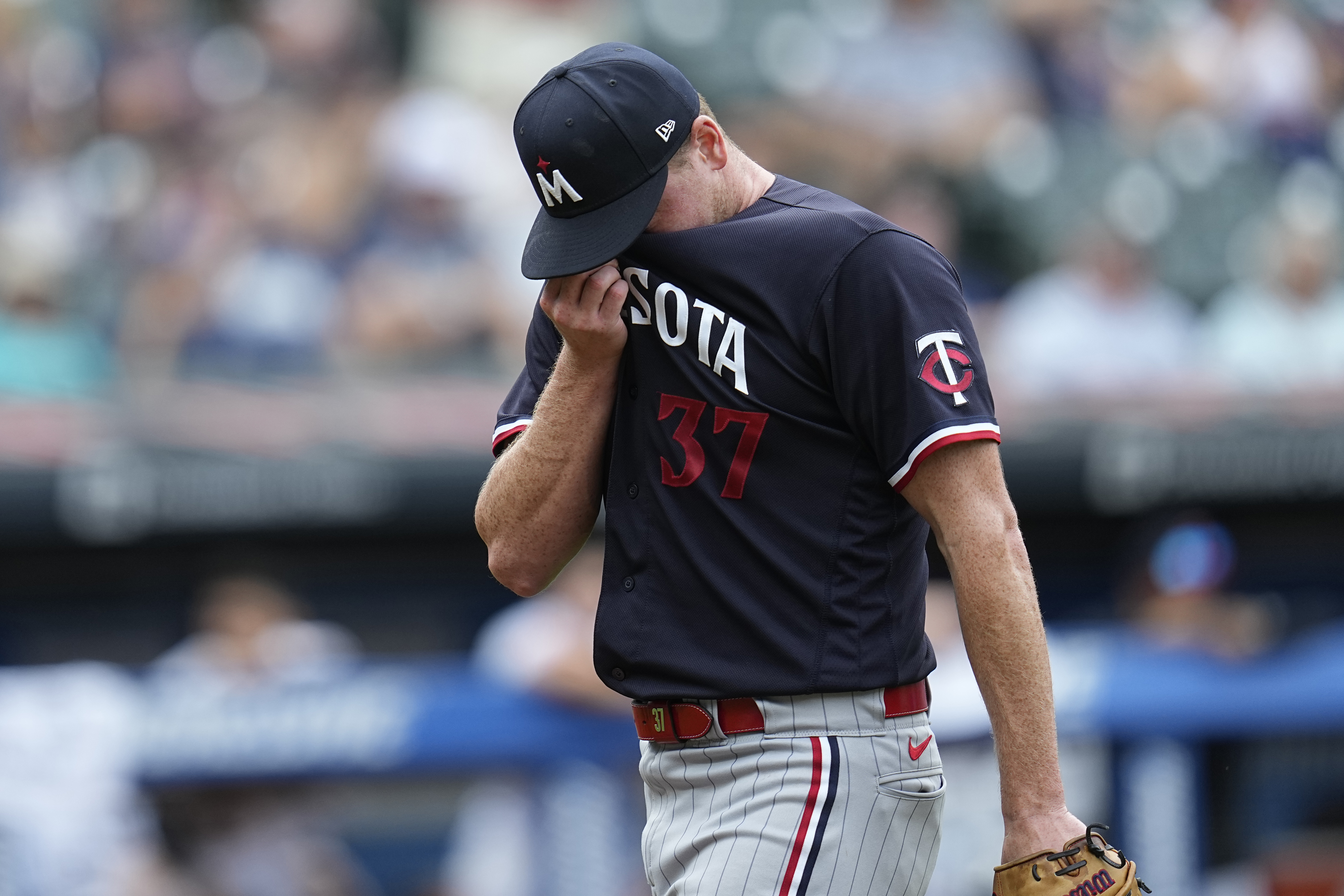 Minnesota Twins' Alex Kirilloff jogs the base path against the