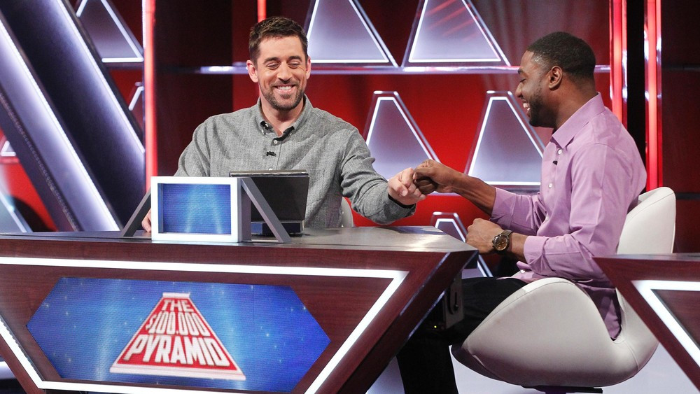 Aaron Rodgers competes on 'The $100,000 Pyramid' June 25