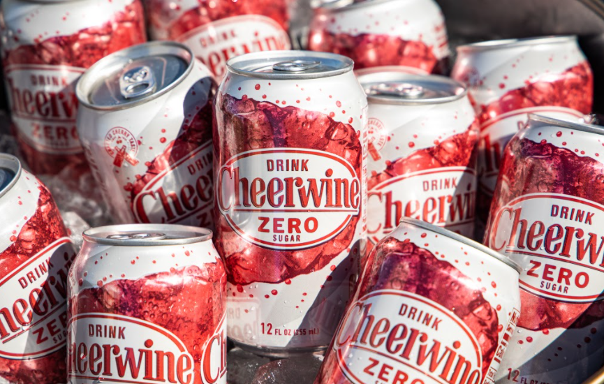 Cheerwine Zero Sugar Soda ( 12 oz. glass bottles )