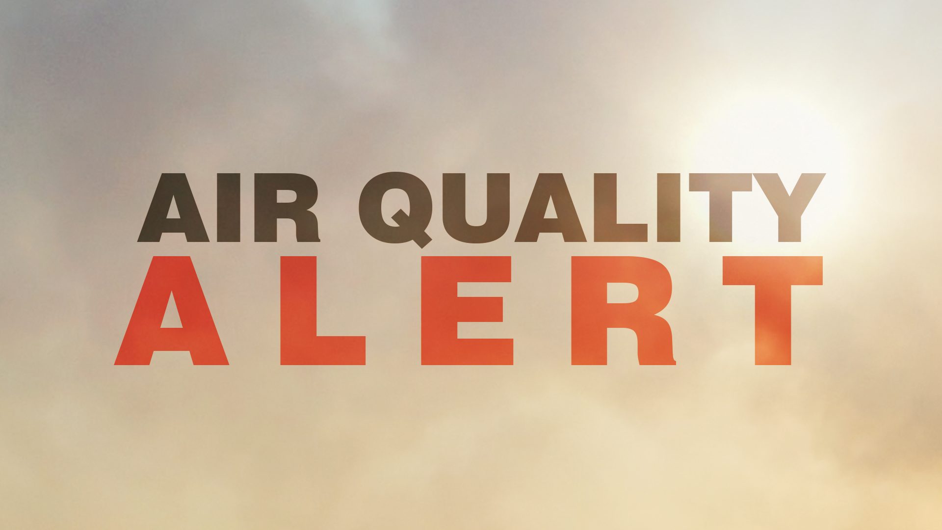 Air quality alert Elevated ozone levels could pose health risk