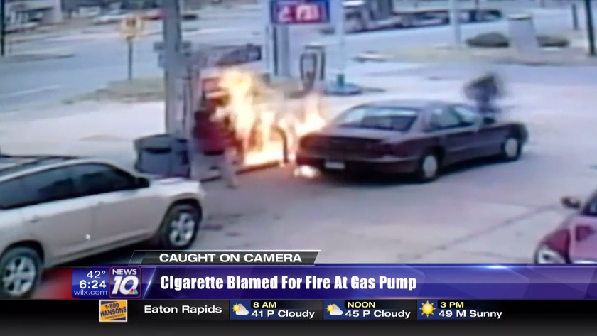 Cigarette blamed for explosion at Arkansas gas pump