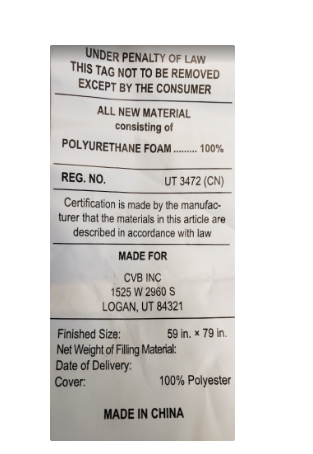 Cushy Form Recalls Folding Mattress Due to Violation of Federal Mattress  Flammability Standard; Sold Exclusively at .com (Recall Alert)