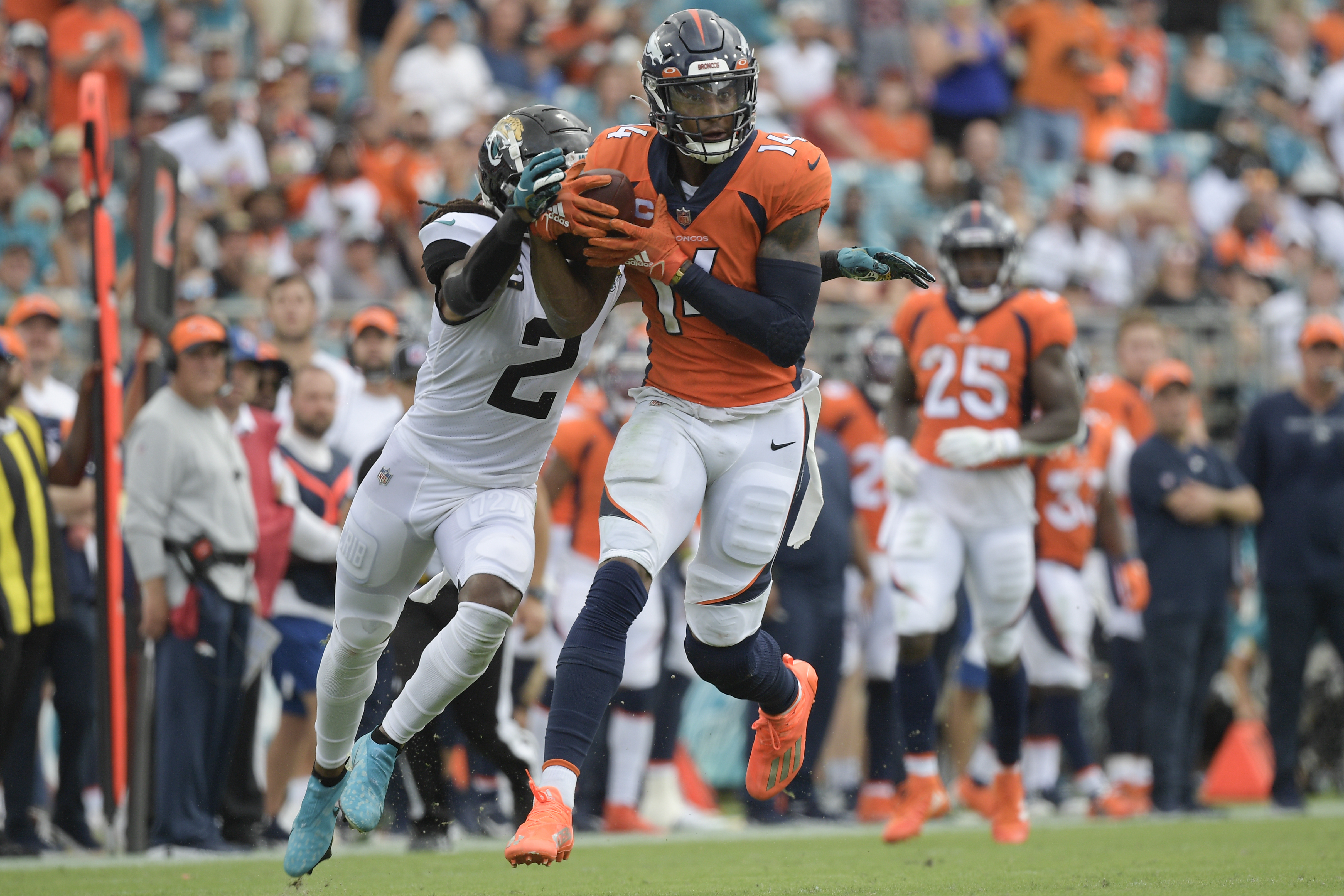 Denver Broncos linebacker Aaron Patrick (94) during the first half