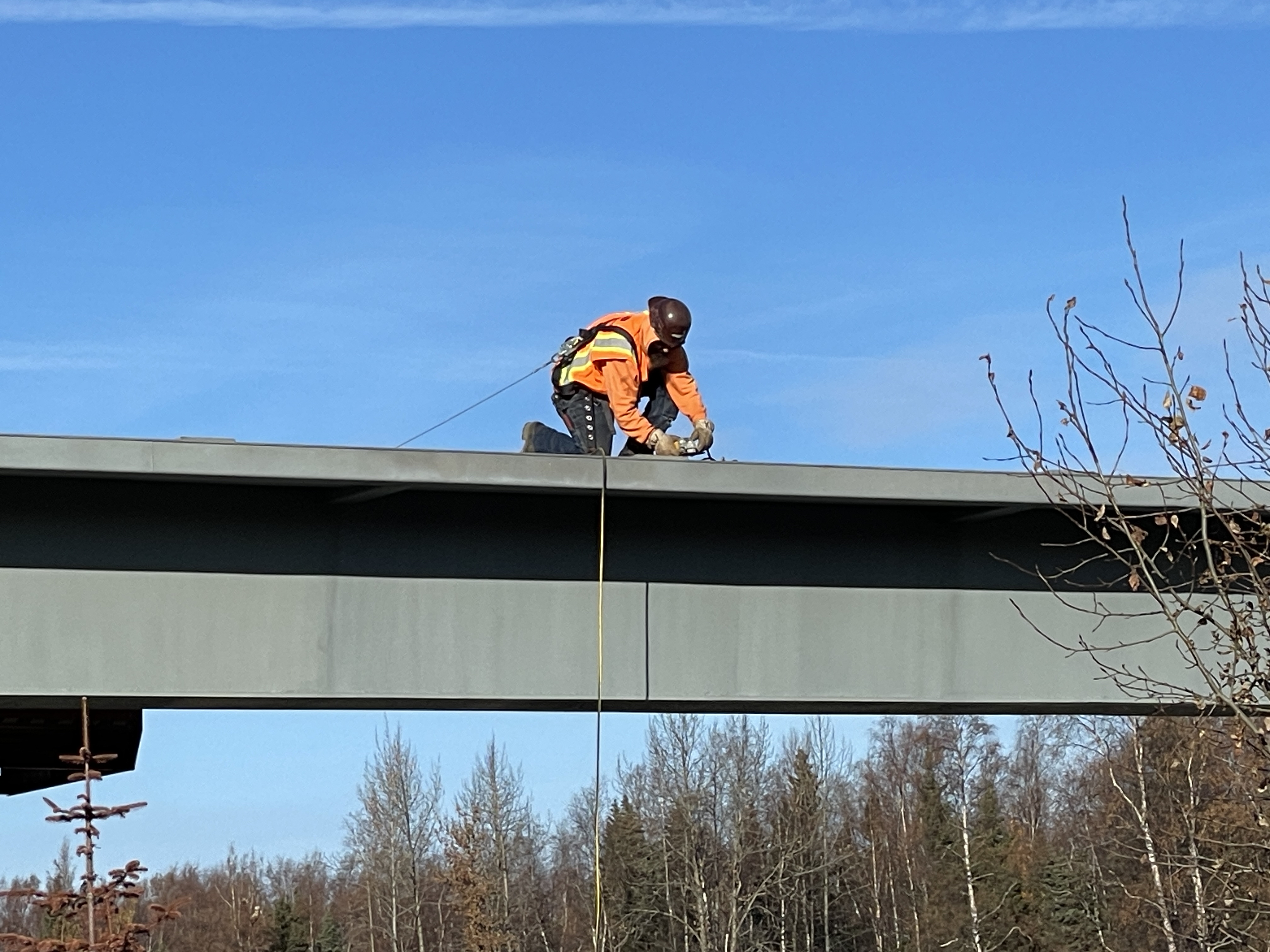 Repair work begins on Rabbit Creek pedestrian overpass damaged
