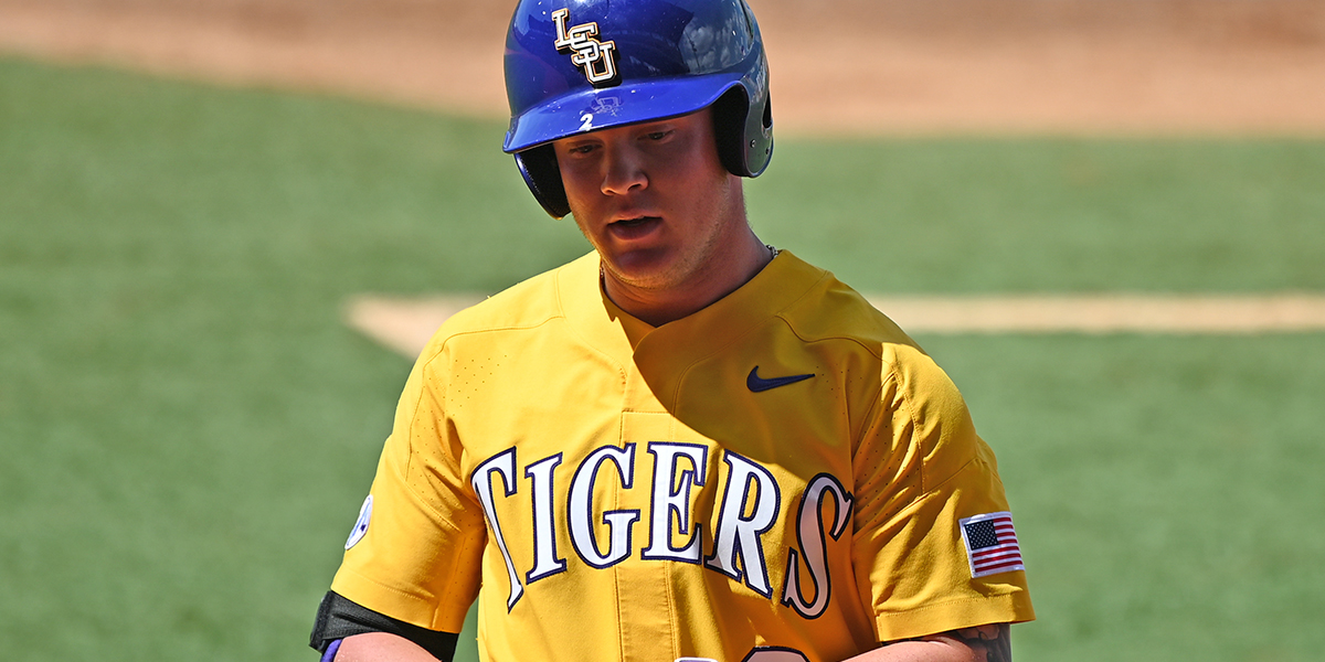 LSU Tigers Baseball Jersey Daniel Cabrera NCAA College Purple Elite Alumni #8