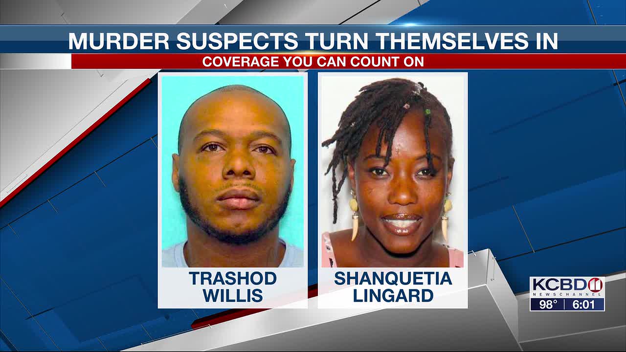 Two murder suspects turn themselves in on Thursday afternoon