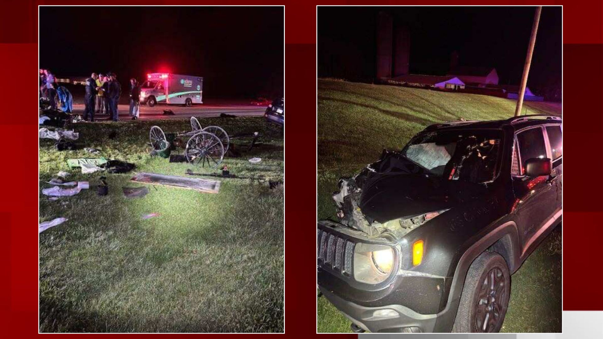 7 people, including 5 children, hurt in crash involving buggy in Adams  County