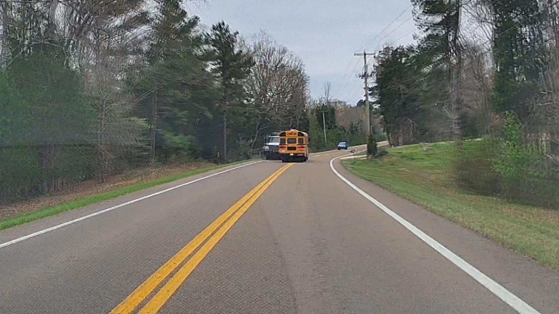 Parents following school bus on field trip capture deadly collision on dashcam  video