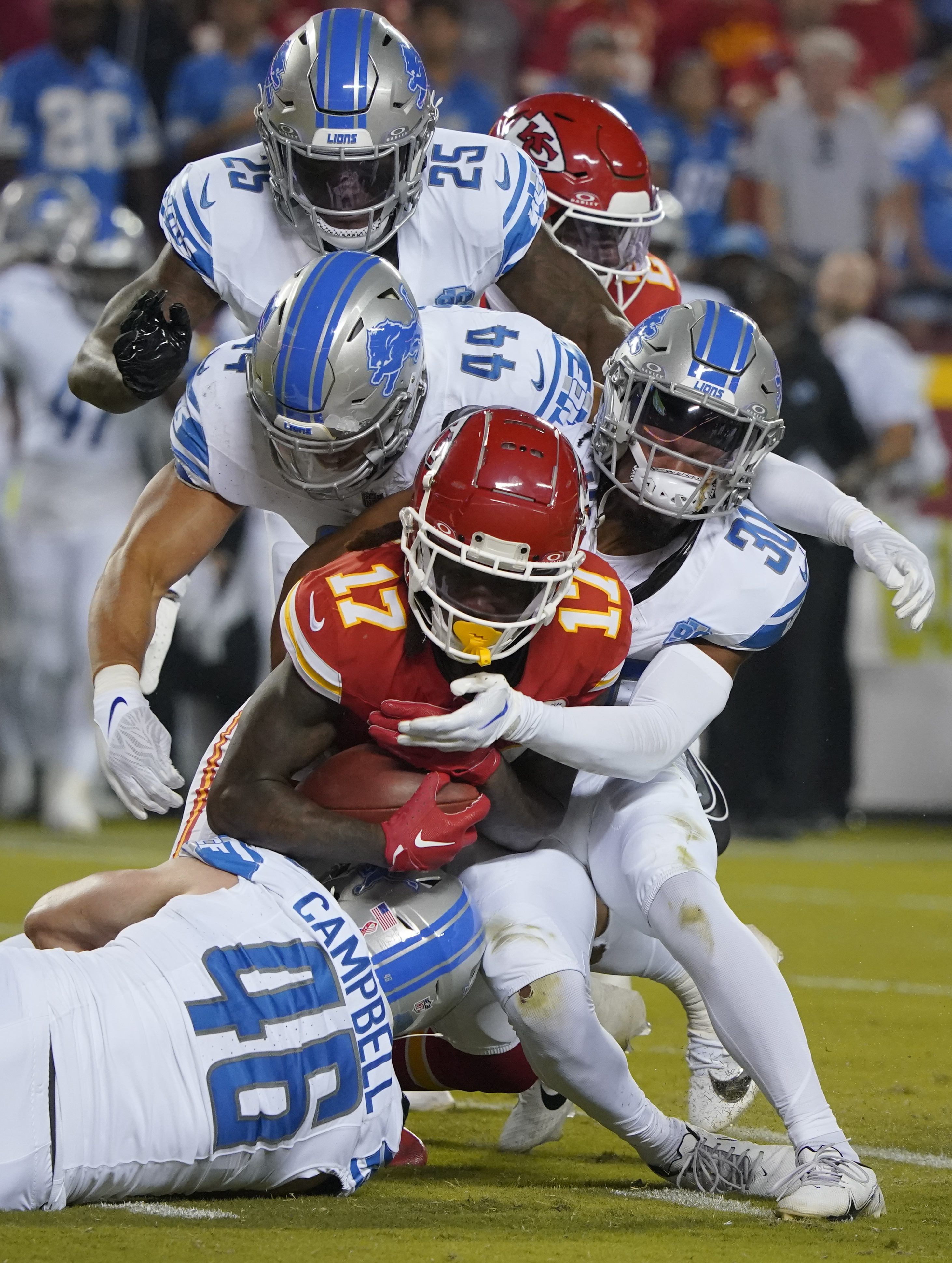 Will Isiah Pacheco Score a TD Against the Lions Thursday Night