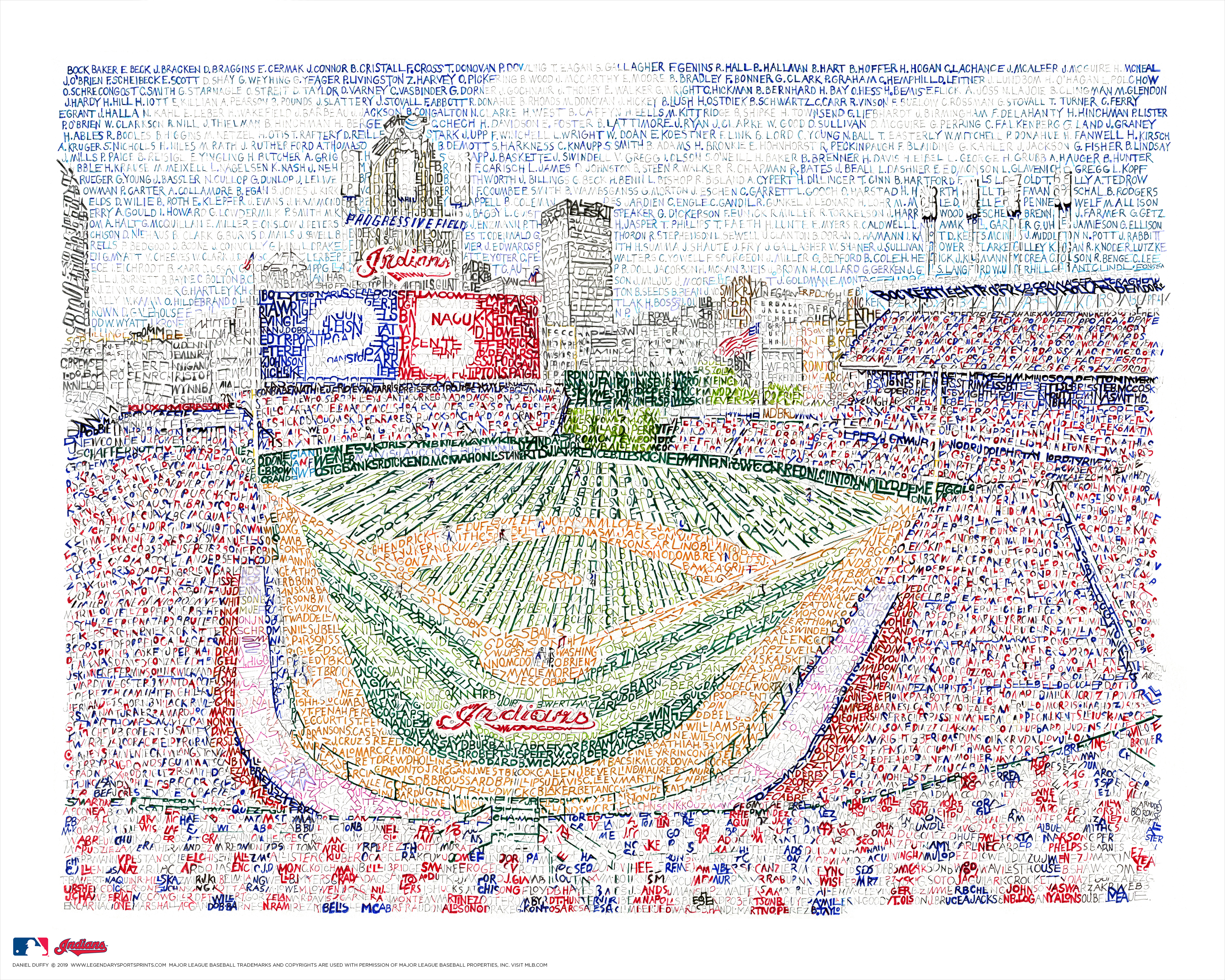 Cleveland Indians at Progressive Field Print - the Stadium Shoppe