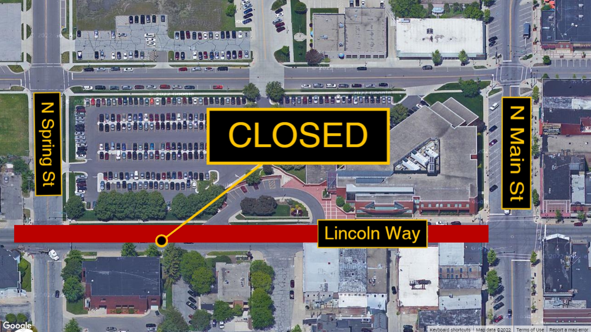 Lincoln Way West in Mishawaka closed