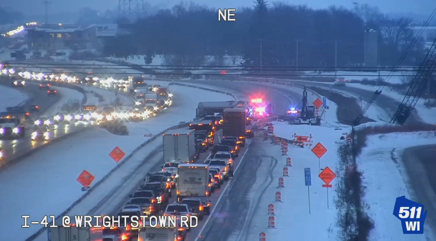 I-41 North near Wrightstown Road reopened after hours-long closure
