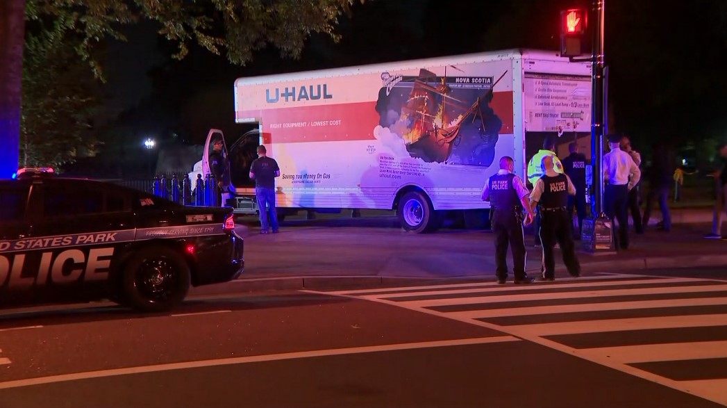 Man accused of deliberately crashing U Haul truck into security