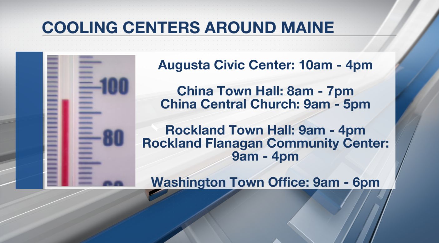 Cooling centers in Maine