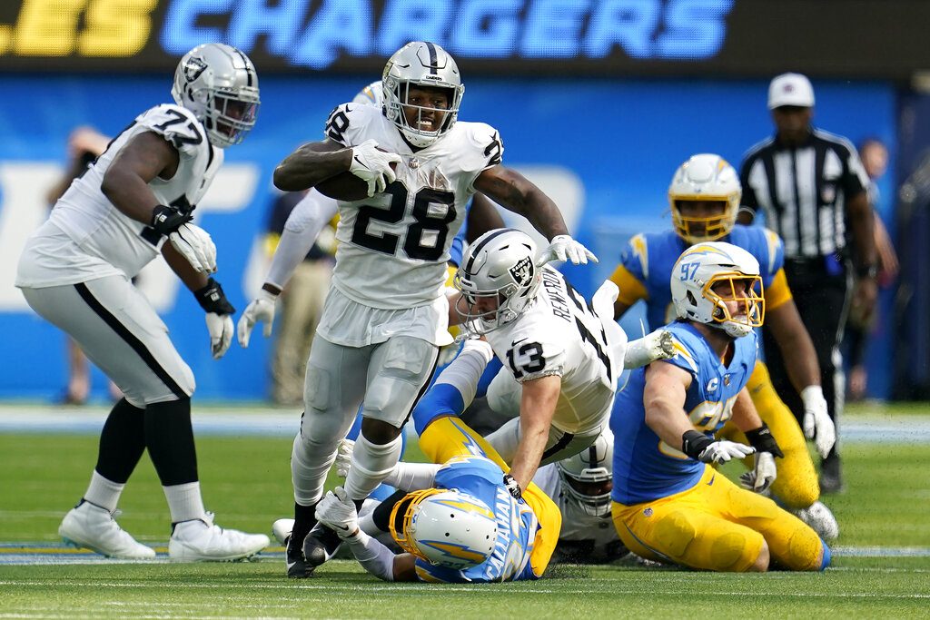 Raiders 2023 Week 4 Highlights vs. Chargers  Josh Jacobs' top plays from  Week 4 vs. LA Chargers