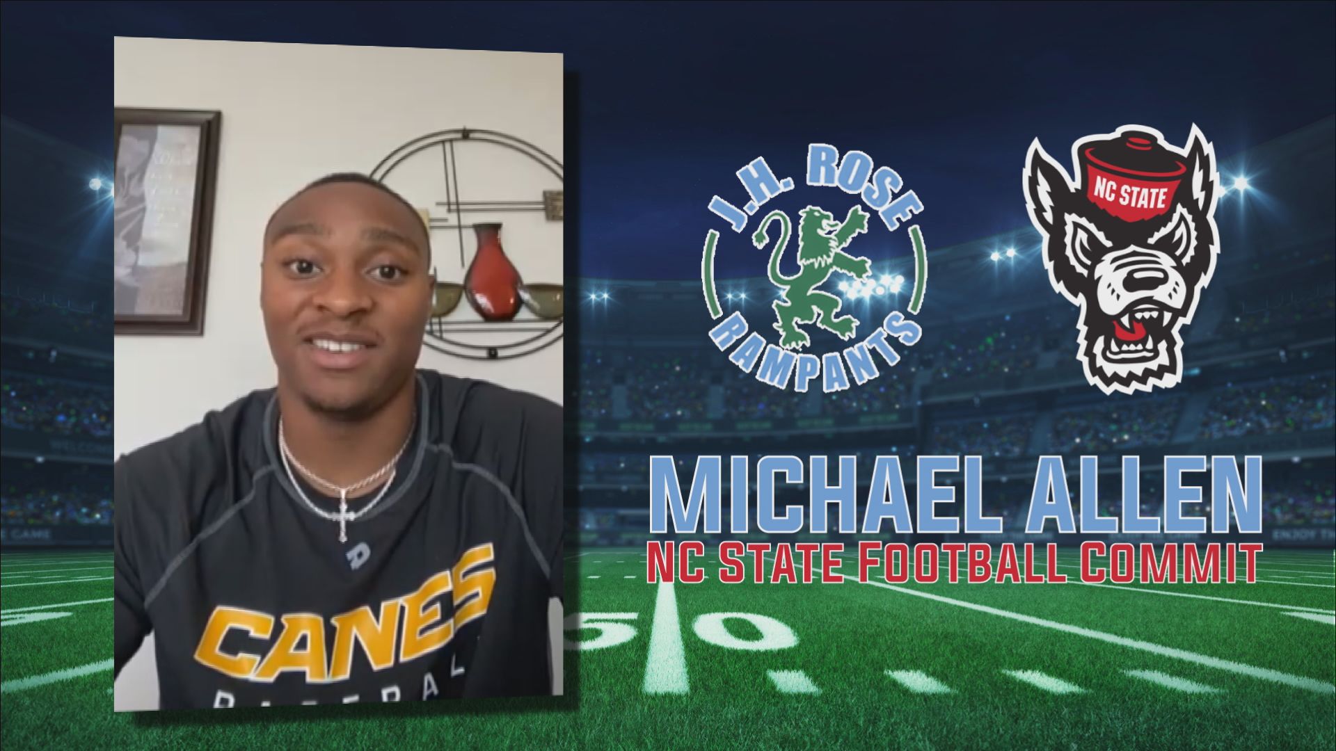 J.H. Rose four-star RB Michael Allen discusses commitment to N.C. State