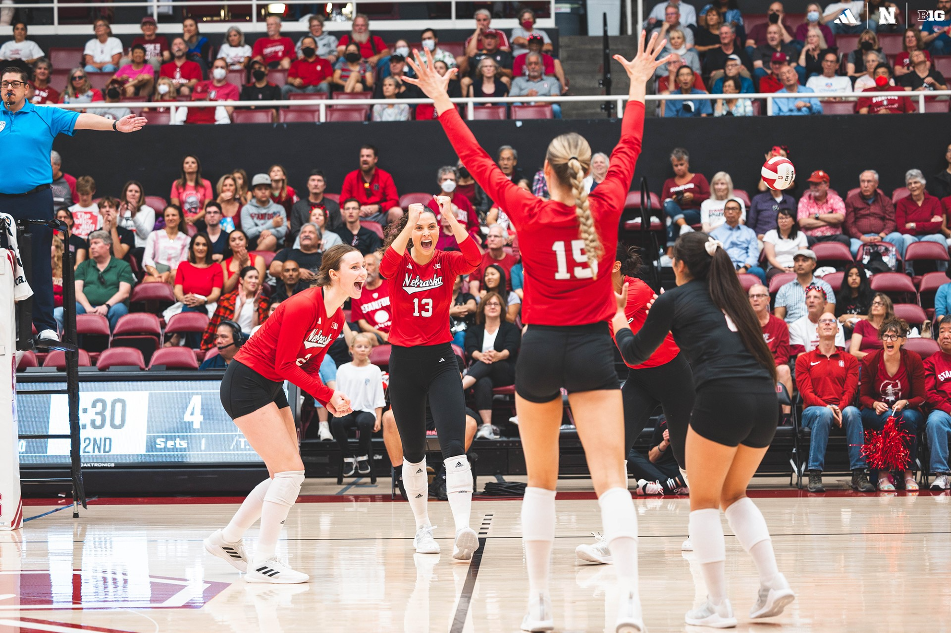 No. 4 Huskers topple No. 5 Stanford on the road