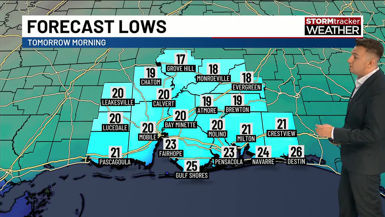 STORMtracker Alert Day: Arctic cold grips the Gulf Coast, extreme cold  warning issued for tonight