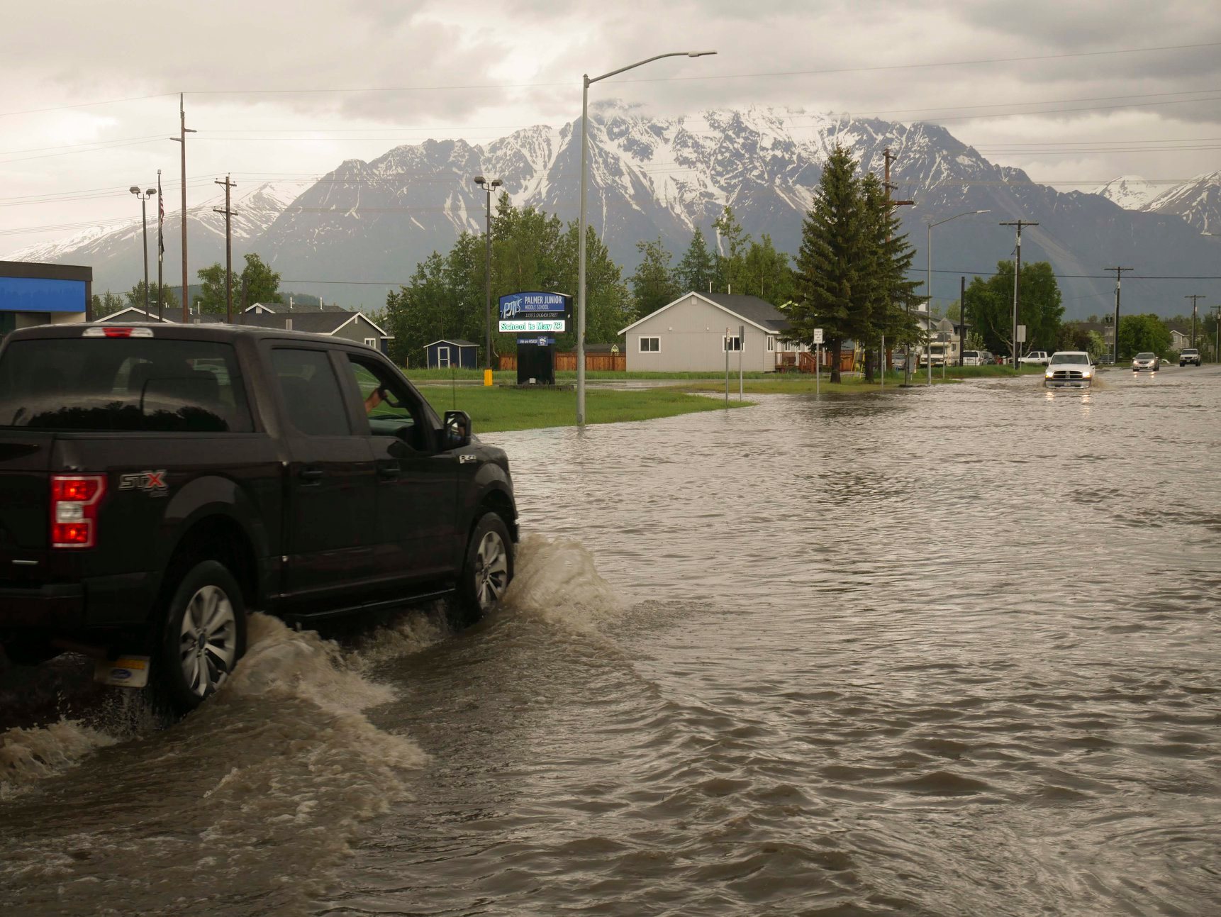 Brief Downpour Causes Flooding In Palmer