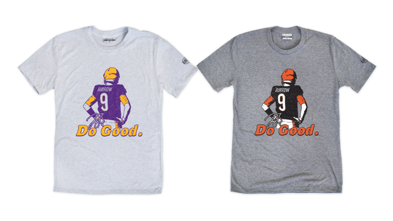 Official Number 9 Cincinnati Joe Burrow Foundation Do Good Shirt