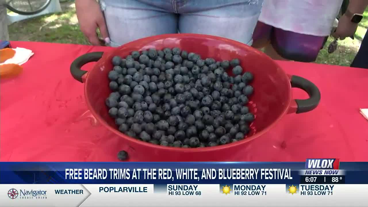 Berries, beard trims and ice cream all offered at Red, White and Blueberry  Festival