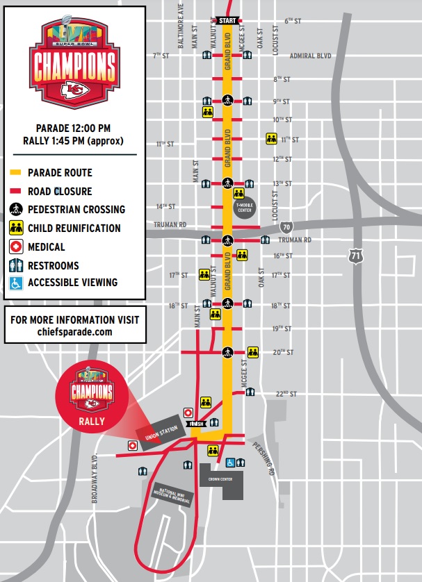 WATCH: KC leaders release Chiefs parade route for Wednesday