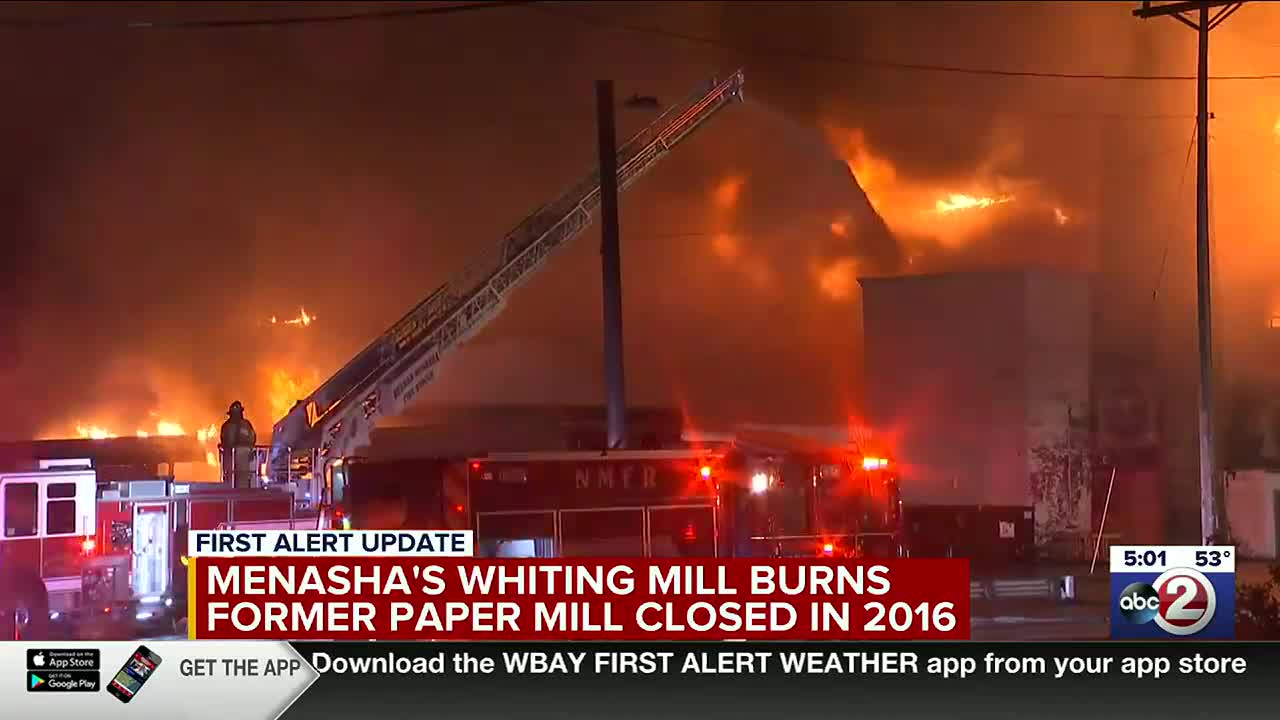 Police Menasha Mill Walls Unstable Could Collapse