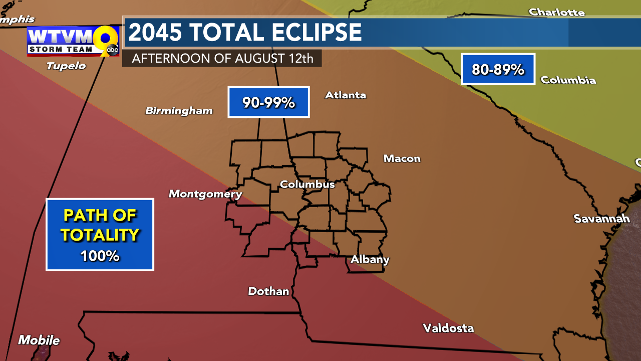 2045 Total Eclipse in the Chattahoochee Valley