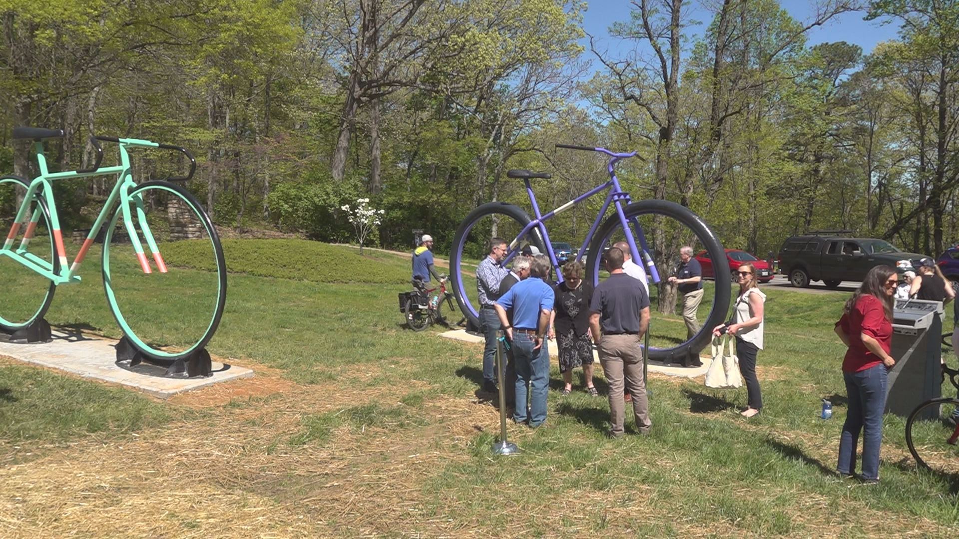 mountain bike sculpture