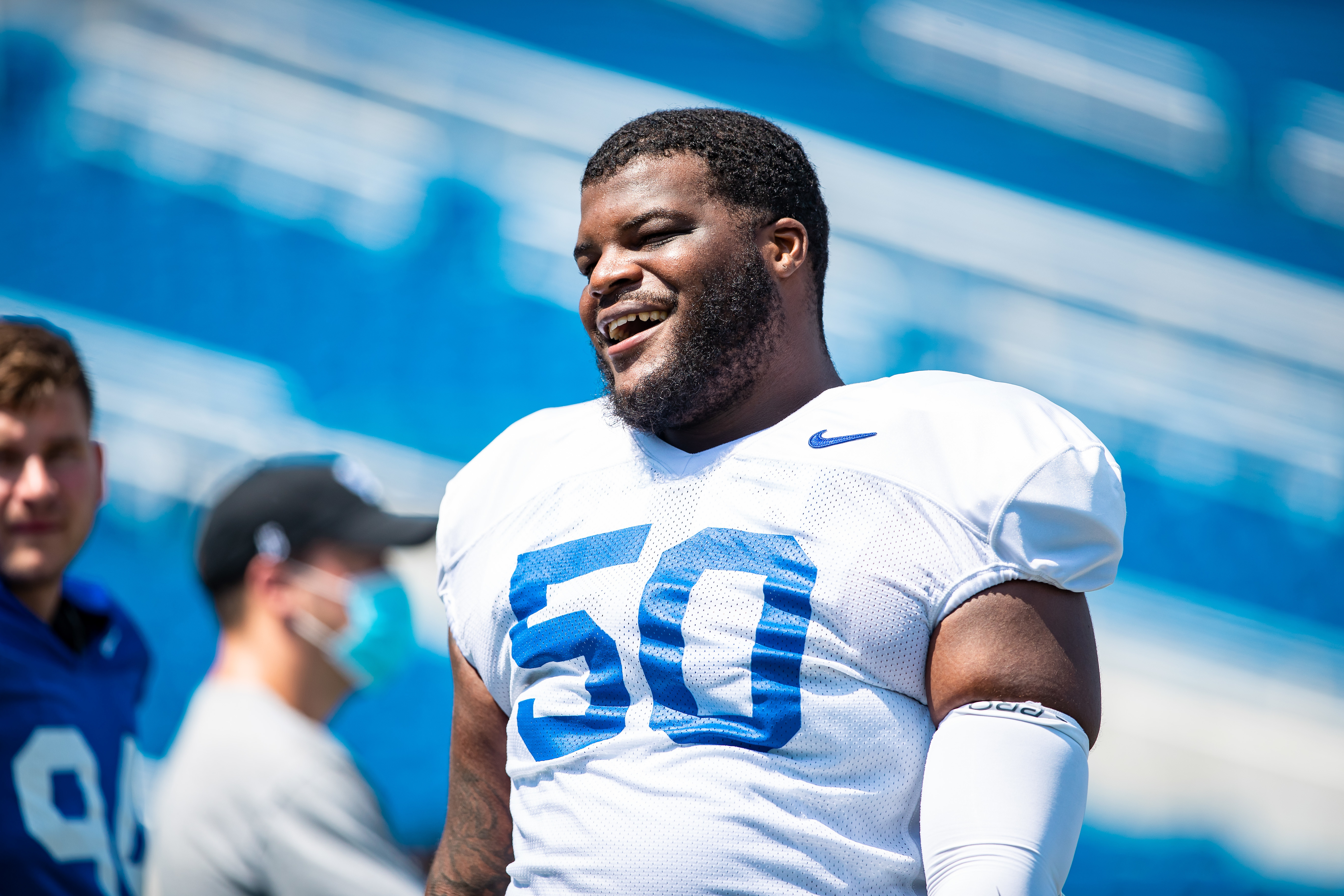 Kentucky Starting Sr NT, Quinton Bohanna (6'4 357lbs)[left], is out vs  Georgia with a knee injury. Replacing him is Jr. NT, Marquan McCall…