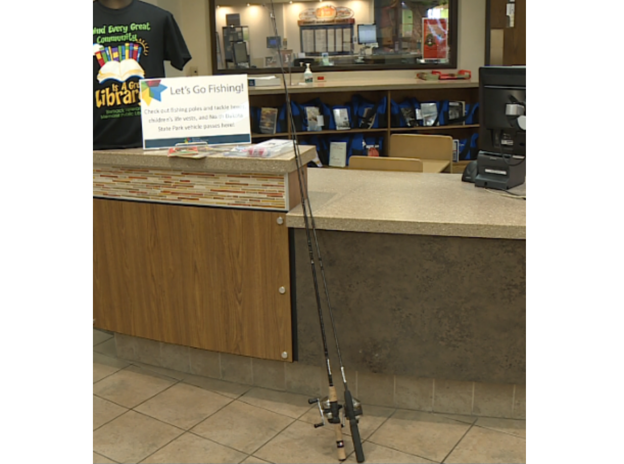 bismarck library fishing pole Fishing equipment available for rent at the Bismarck Library