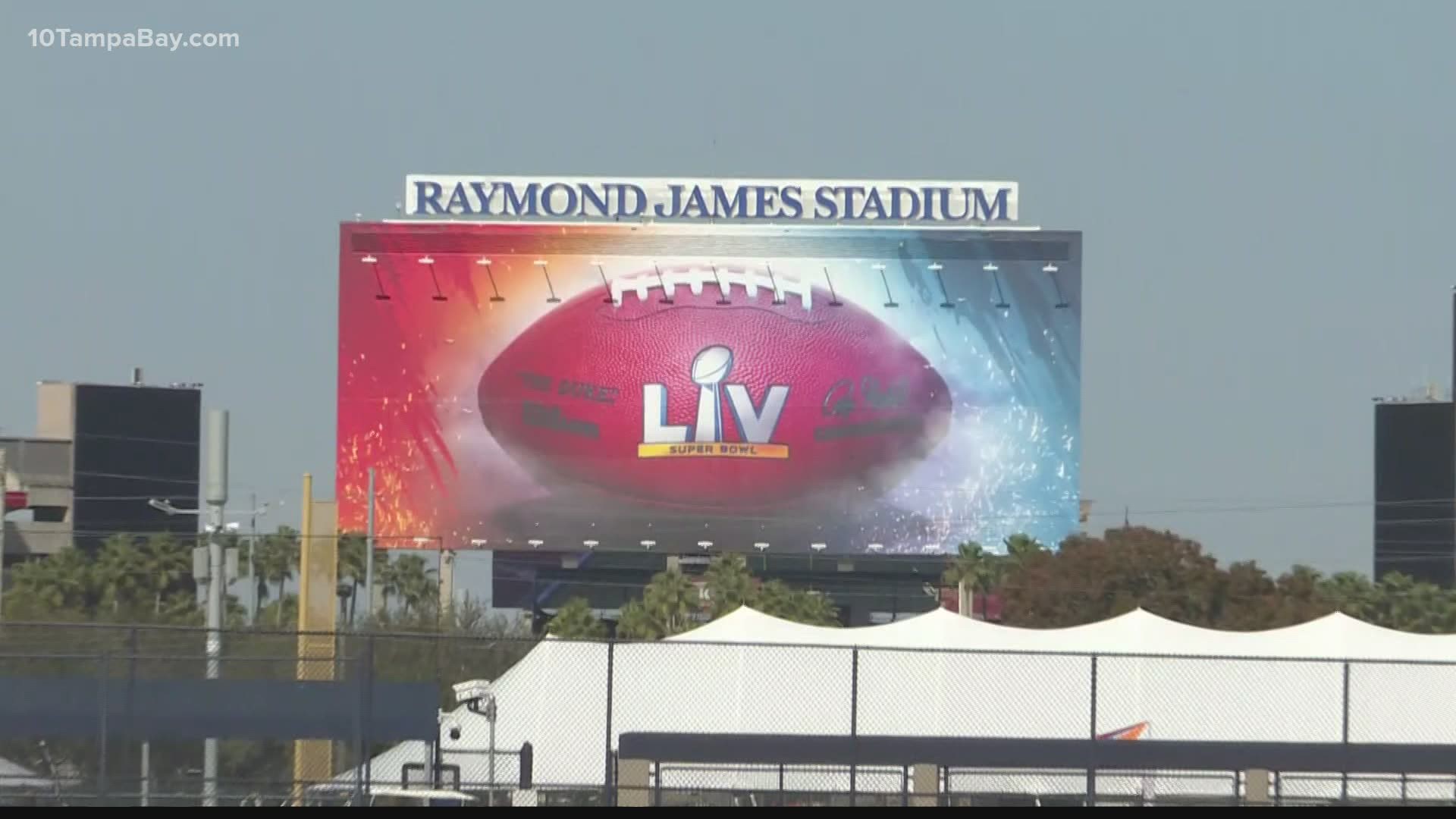 Super Bowl LV preps on track at Raymond James Stadium in Tampa