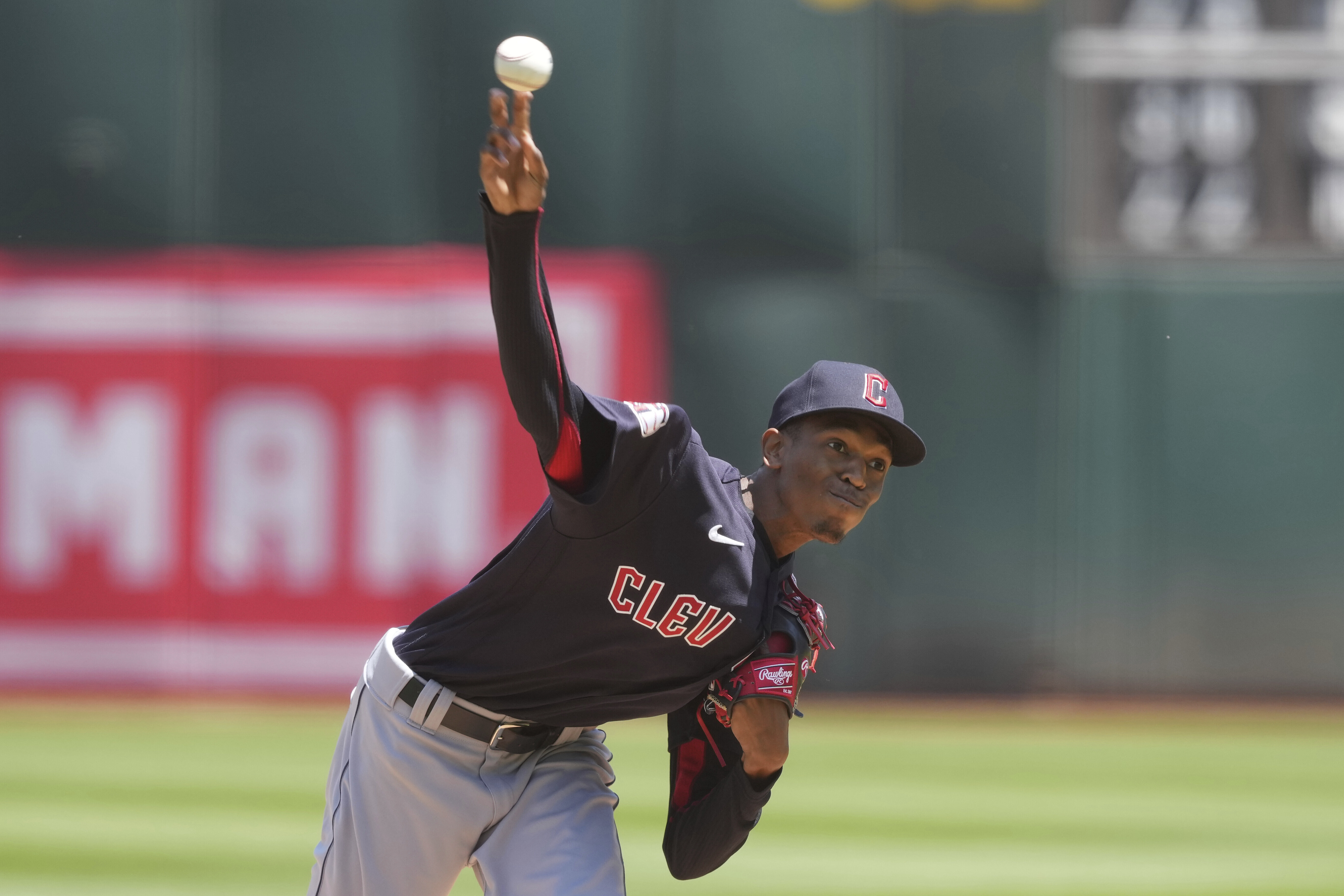 Triston McKenzie of the Cleveland Indians delivers a pitch against