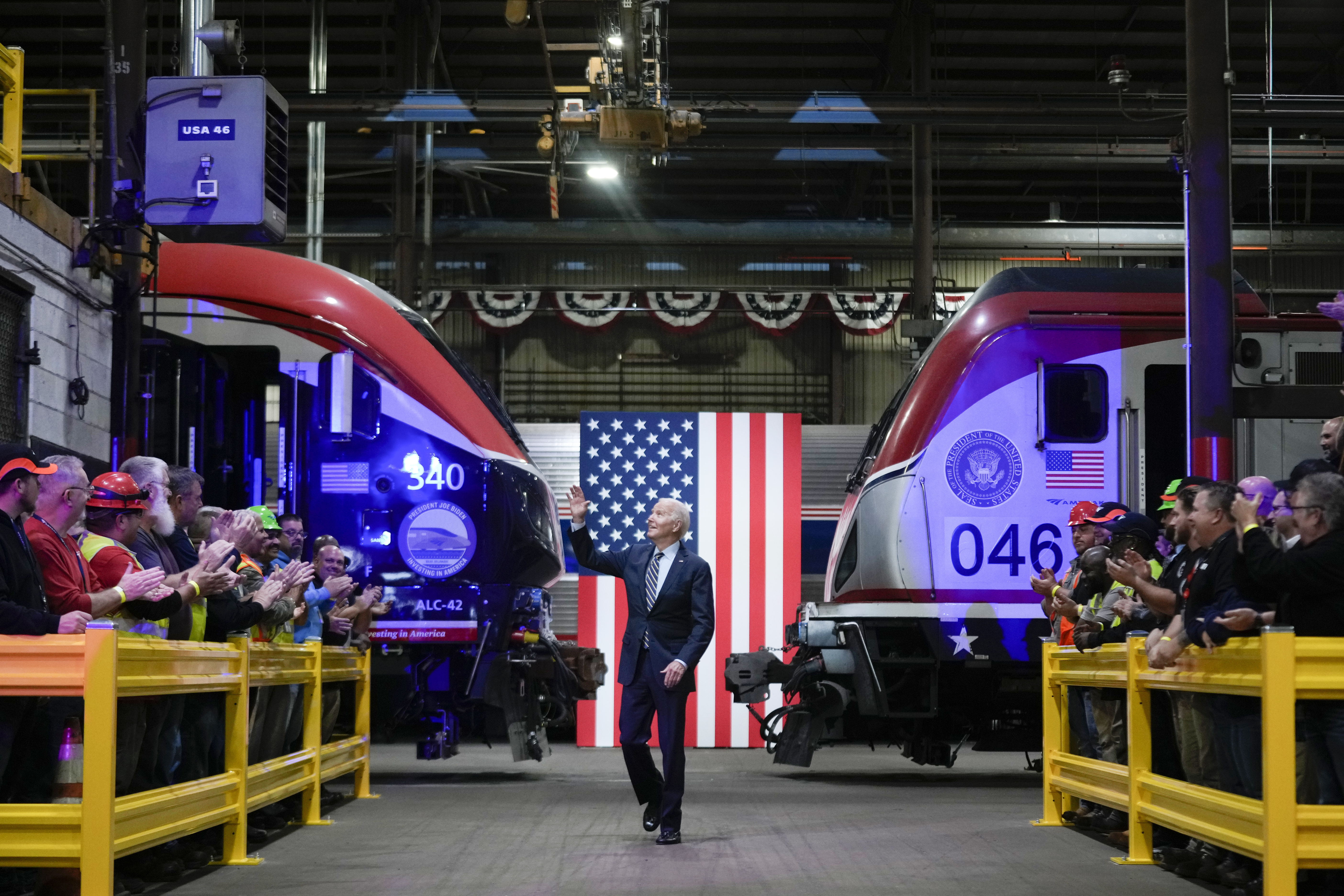 Amtrak Joe Biden visits Delaware to promote 16 billion for