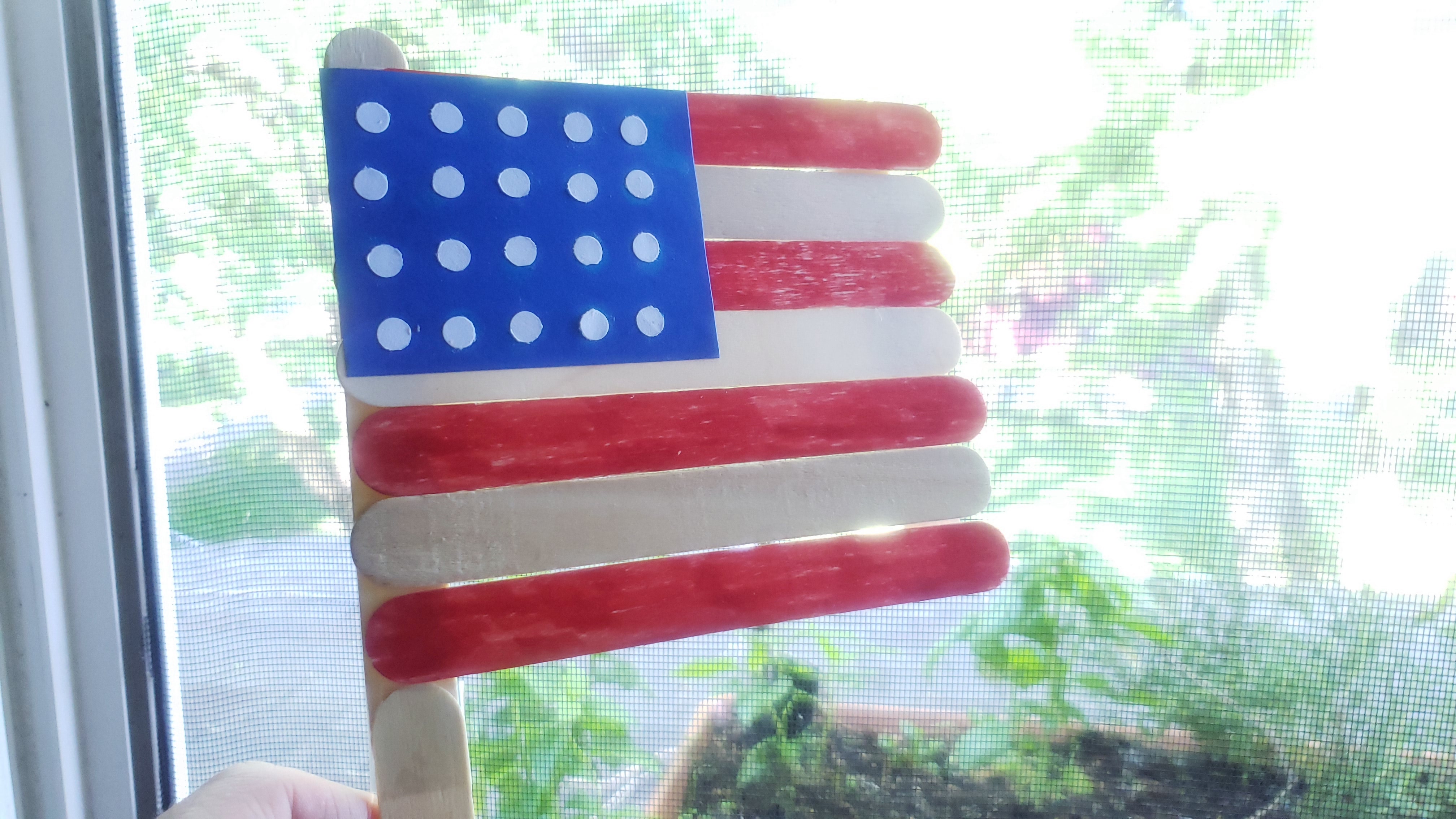 American Flag Popsicle Stick Craft - My Heavenly Recipes
