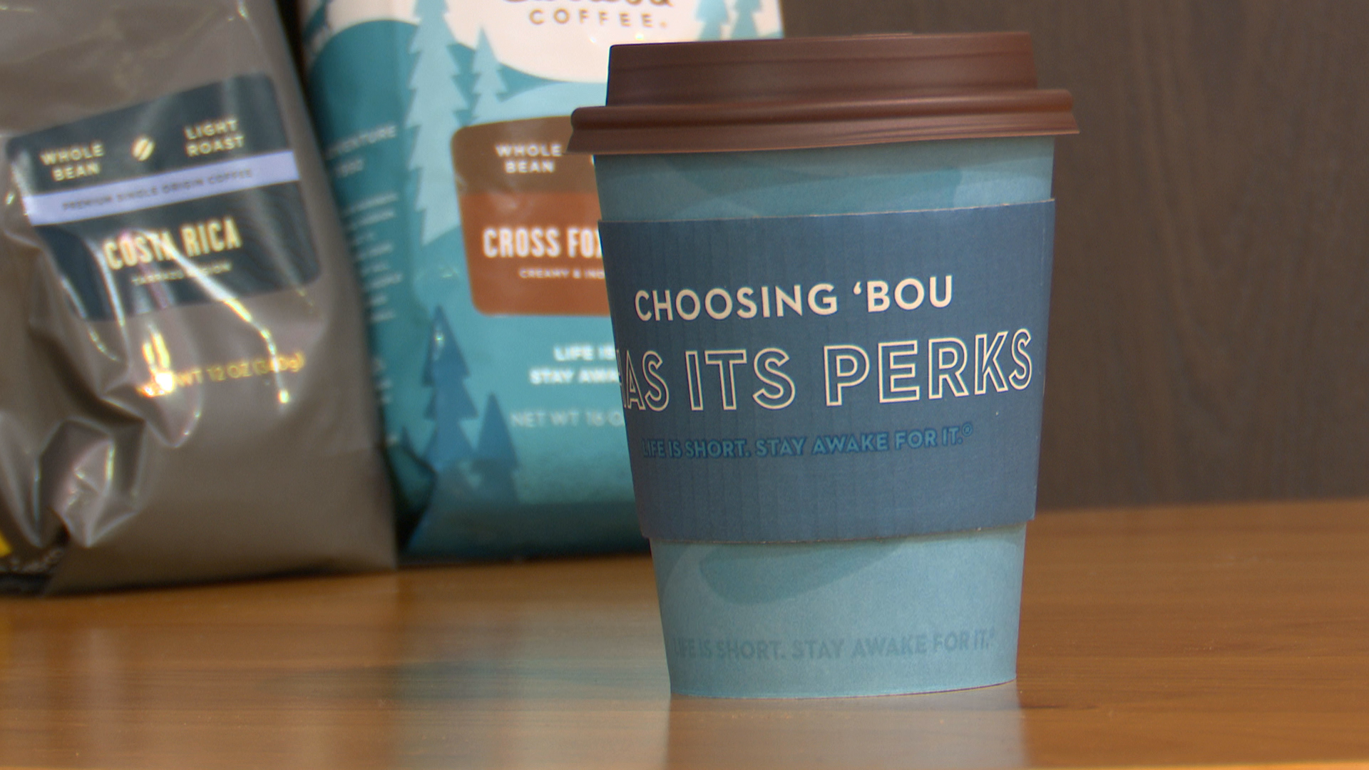 Caribou Coffee Travel Mug Cup 18 oz 2022 Teal Life Is Short Stay Awake For  It