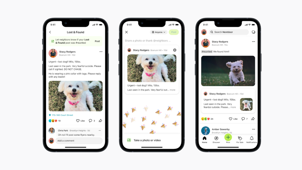 Nextdoor sales lost dogs