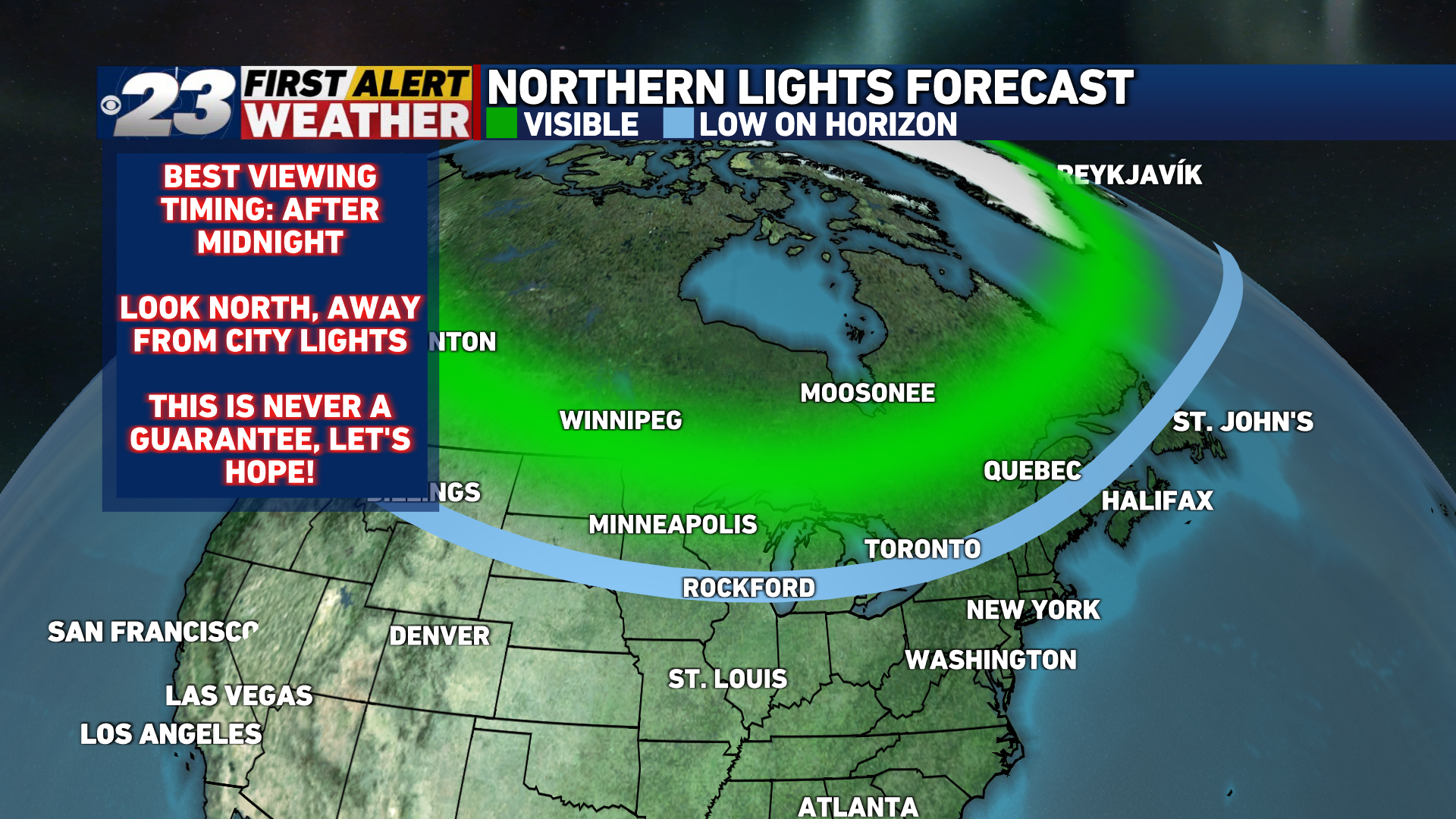 Silicon Panorama temperament Parts of region could see Northern Lights Wednesday night