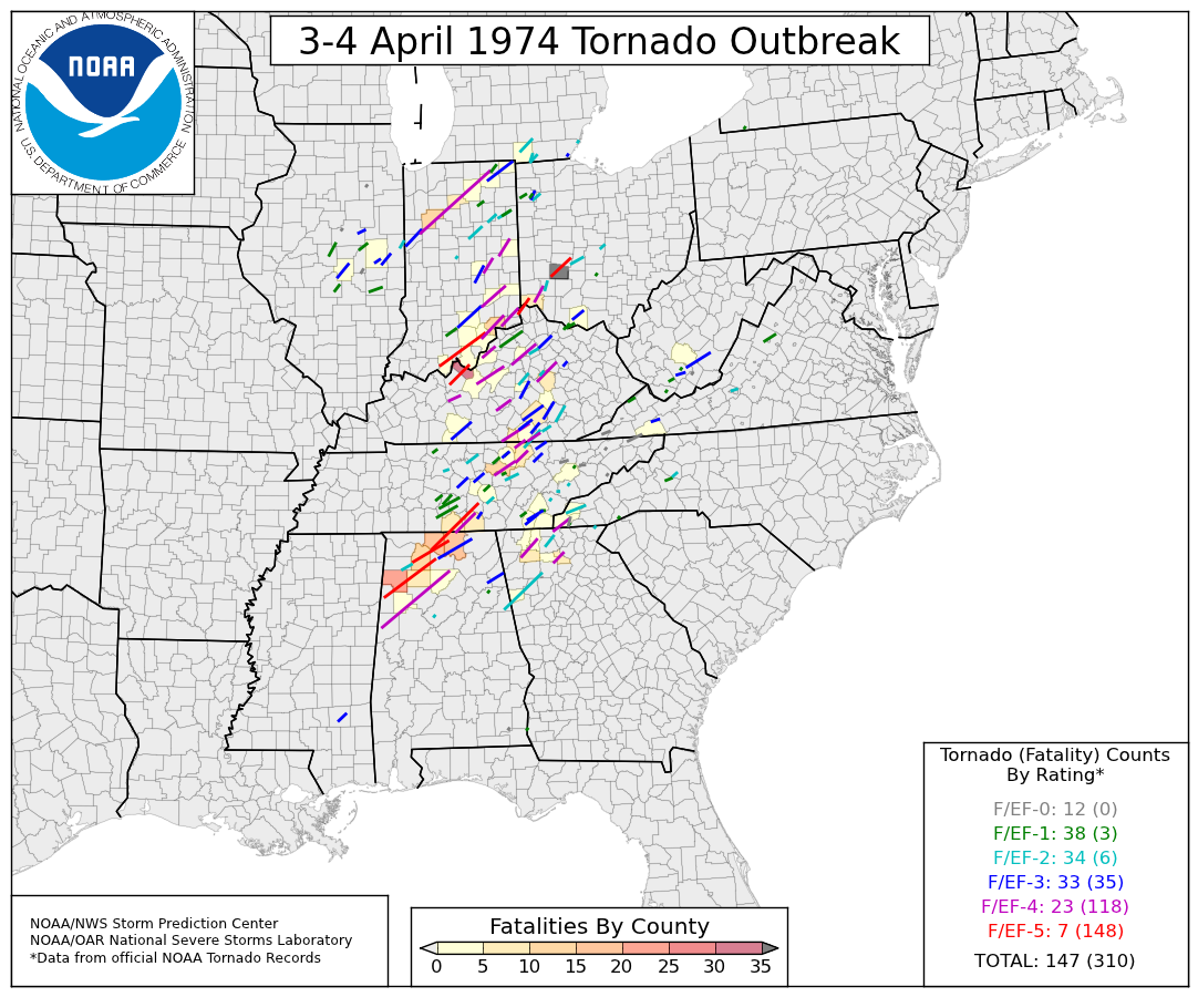 1974 Super Outbreak: The 50th Anniversary of Roanoke's strongest tornado, image size:1082x900