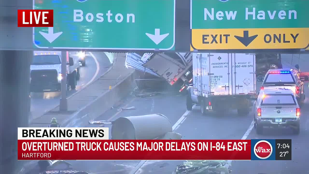 入手困難　co+fe Crashes close lanes on both sides of I-84 in Hartford